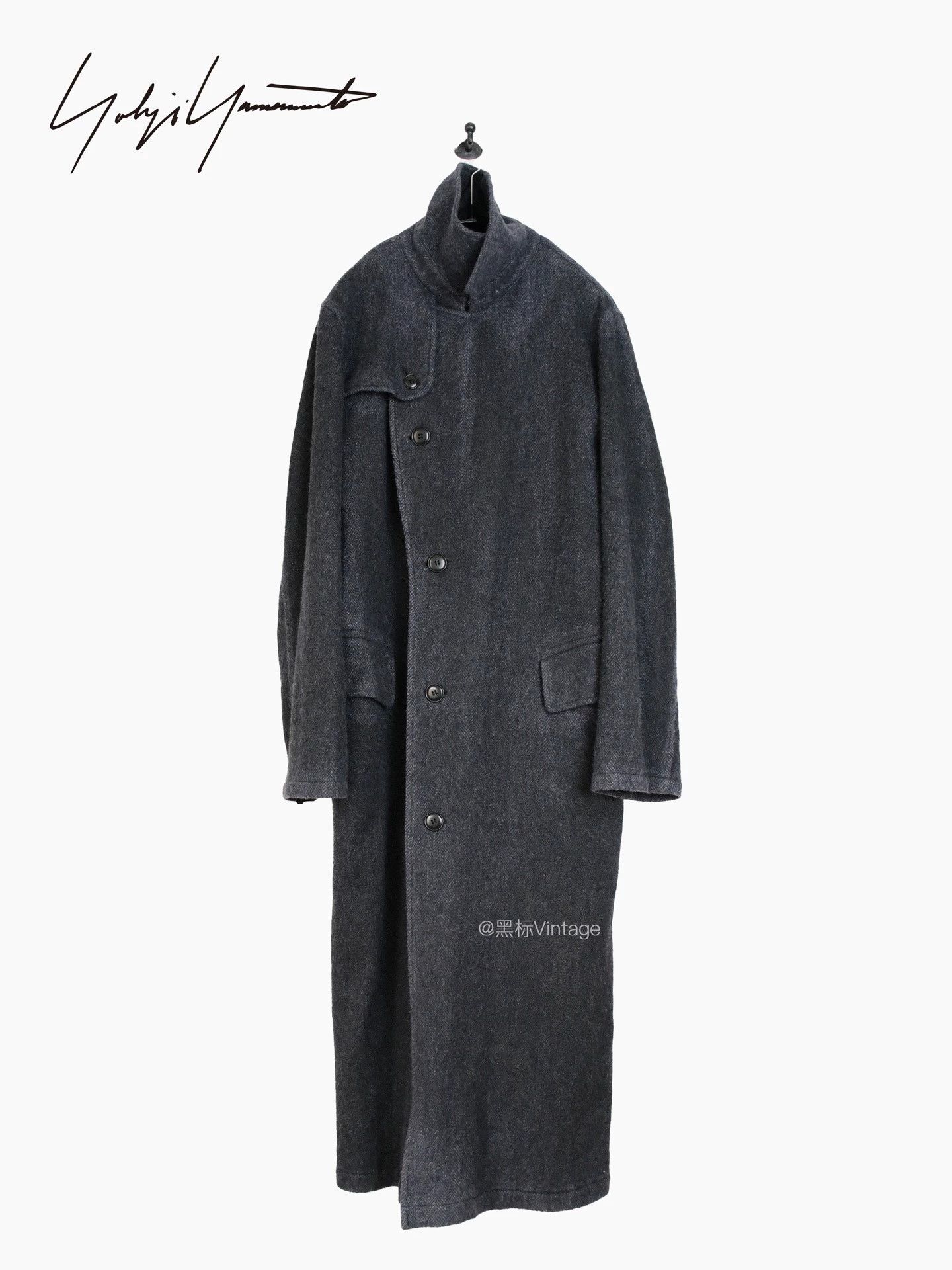 Yohji Yamamoto Yohji Yamamoto Y's 16AW Vintage Brush Inkblot Coat Size XS / US 0-2 / IT 36-38 - 4 Thumbnail