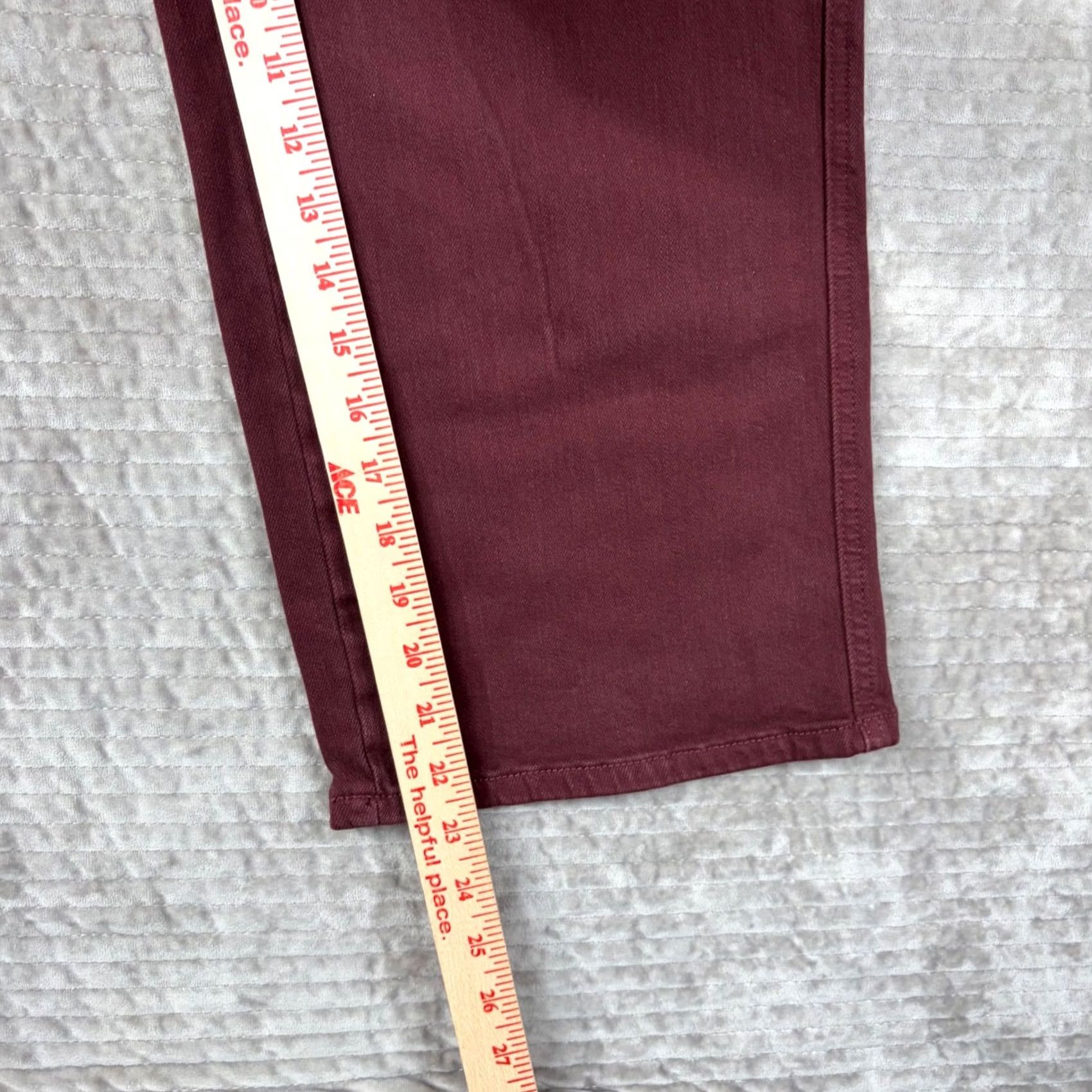 Vintage Judy Blue Burgundy Wide Leg Jeans JB88752 Size 9/29, High Rise, 5-Pocket Denim, Stretch, Button Fly, Womens Size 30" / US 8 / IT 44 - 4 Thumbnail