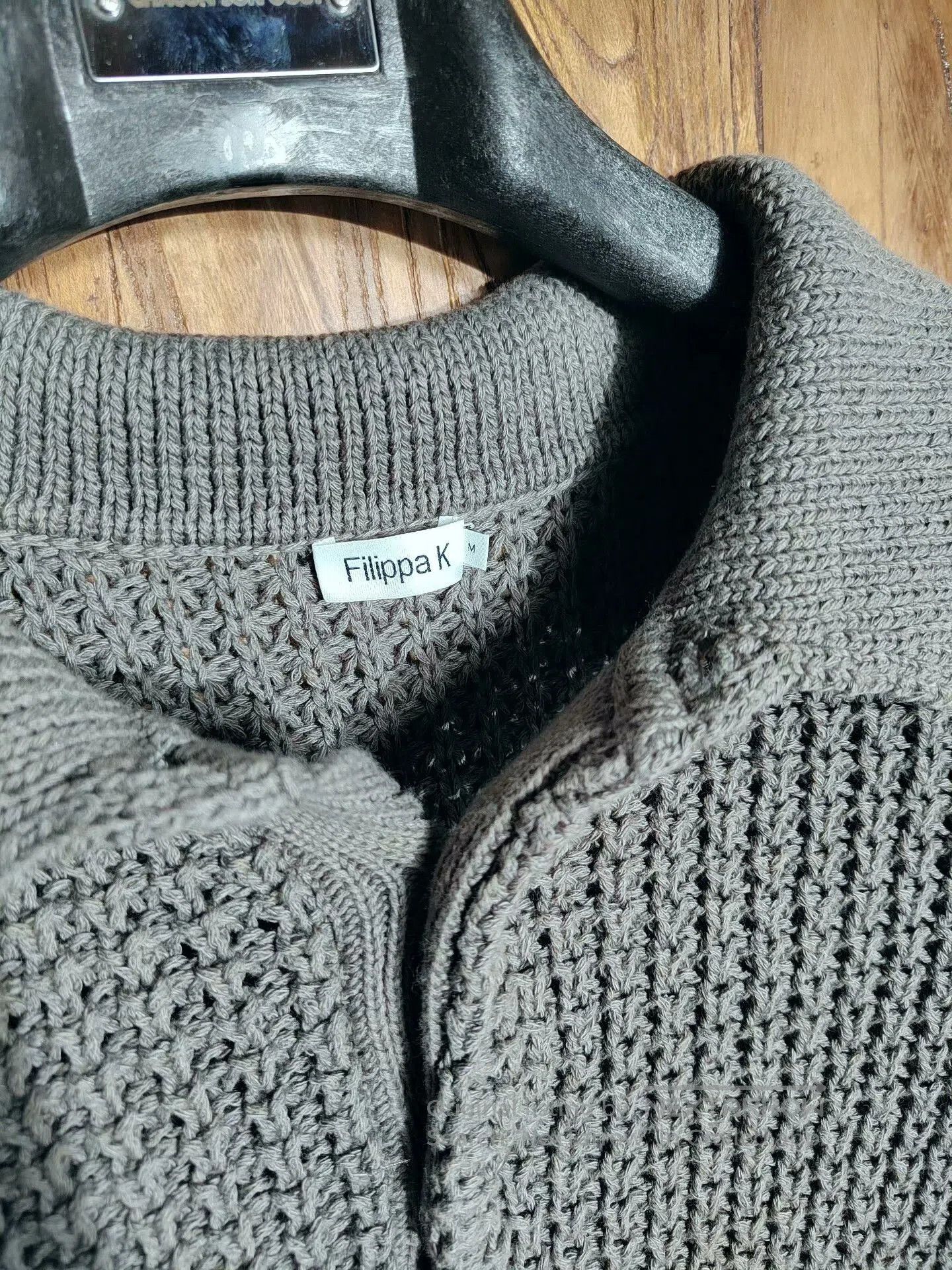 Filippa K Gray Knit Polo Neck Sweater. Size US M / EU 48-50 / 2 - 3 Thumbnail