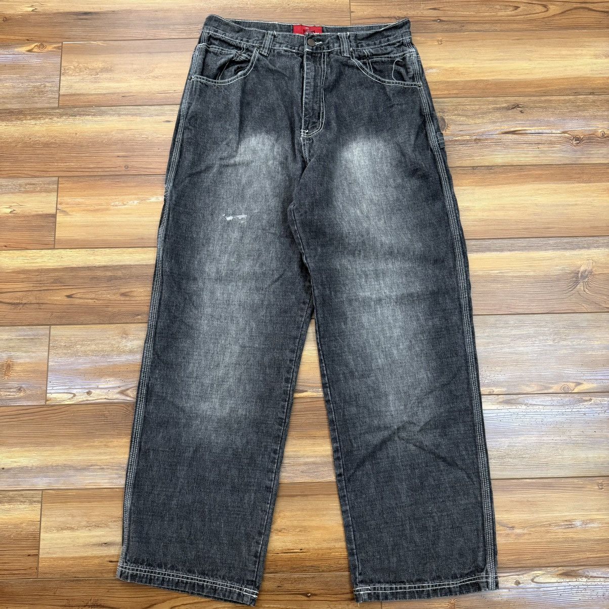 Other Vintage Black Baggy Skate Y2K Denim Jeans Southpole Style Size US 34 / EU 50 - 2 Thumbnail