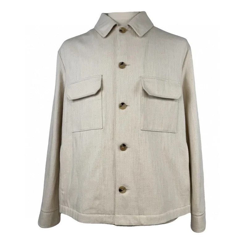 Loro Piana LORO PIANA Light grey cotton casual jacket Size US S / EU 44-46 / 1 - 1 Thumbnail