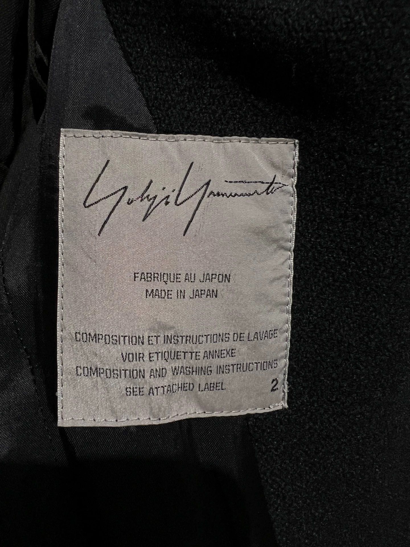 Yohji Yamamoto Yohji Yamamoto 03aw Heavy Wool Deformed Collar Coat Size S / US 4 / IT 40 - 2 Thumbnail