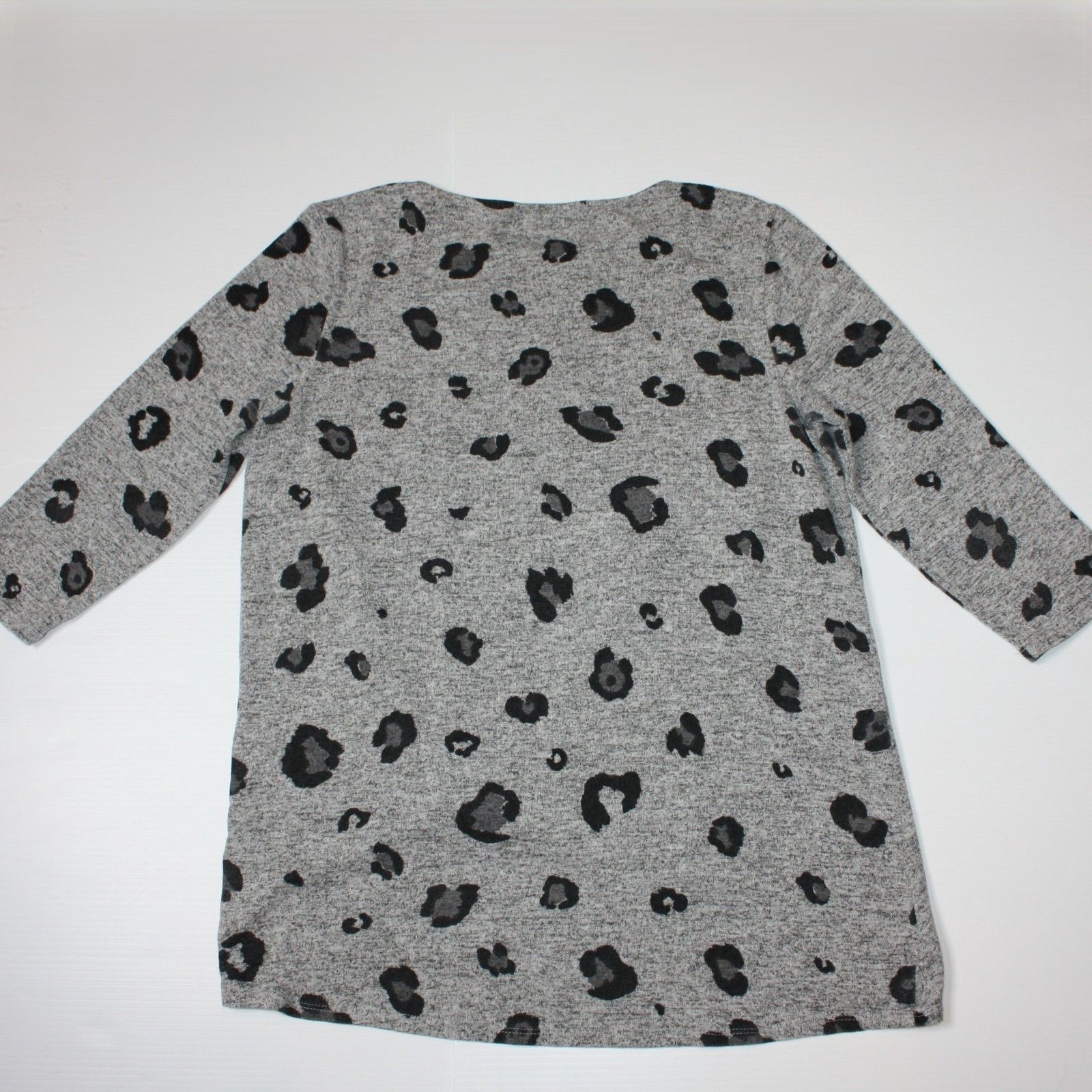 Other Gibson Cozy Twist Front Pullover Sweater in Gray Leopard Size M / US 6-8 / IT 42-44 - 6 Thumbnail