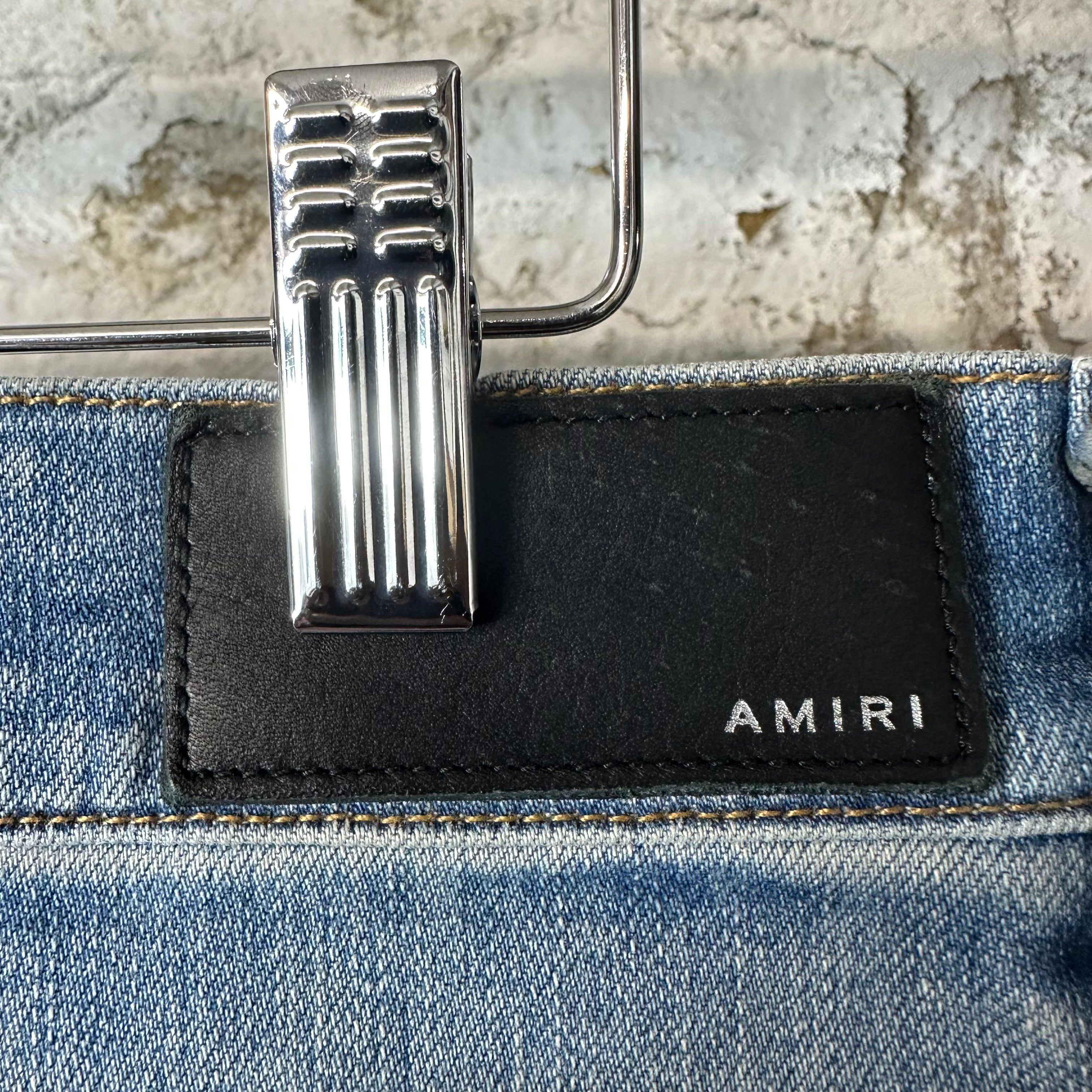 Amiri Amiri Plain Distressed Blue Denim Jeans Sz 34 Size US 34 / EU 50 - 4 Thumbnail