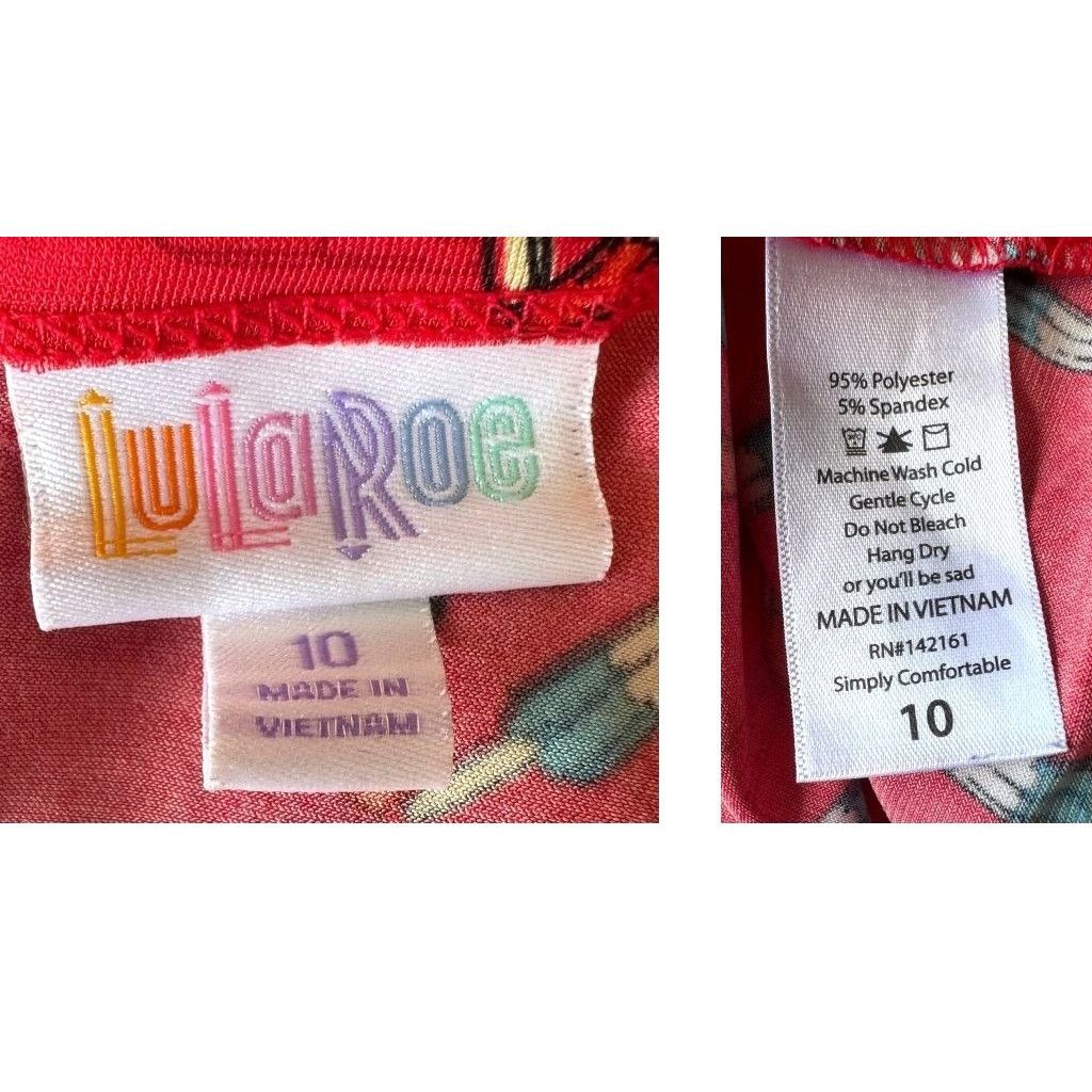 Other NWOT LulaRoe Irma Stars Popsicles Top 10 Red Hi Low Patr Size L / US 10 / IT 46 - 12 Thumbnail