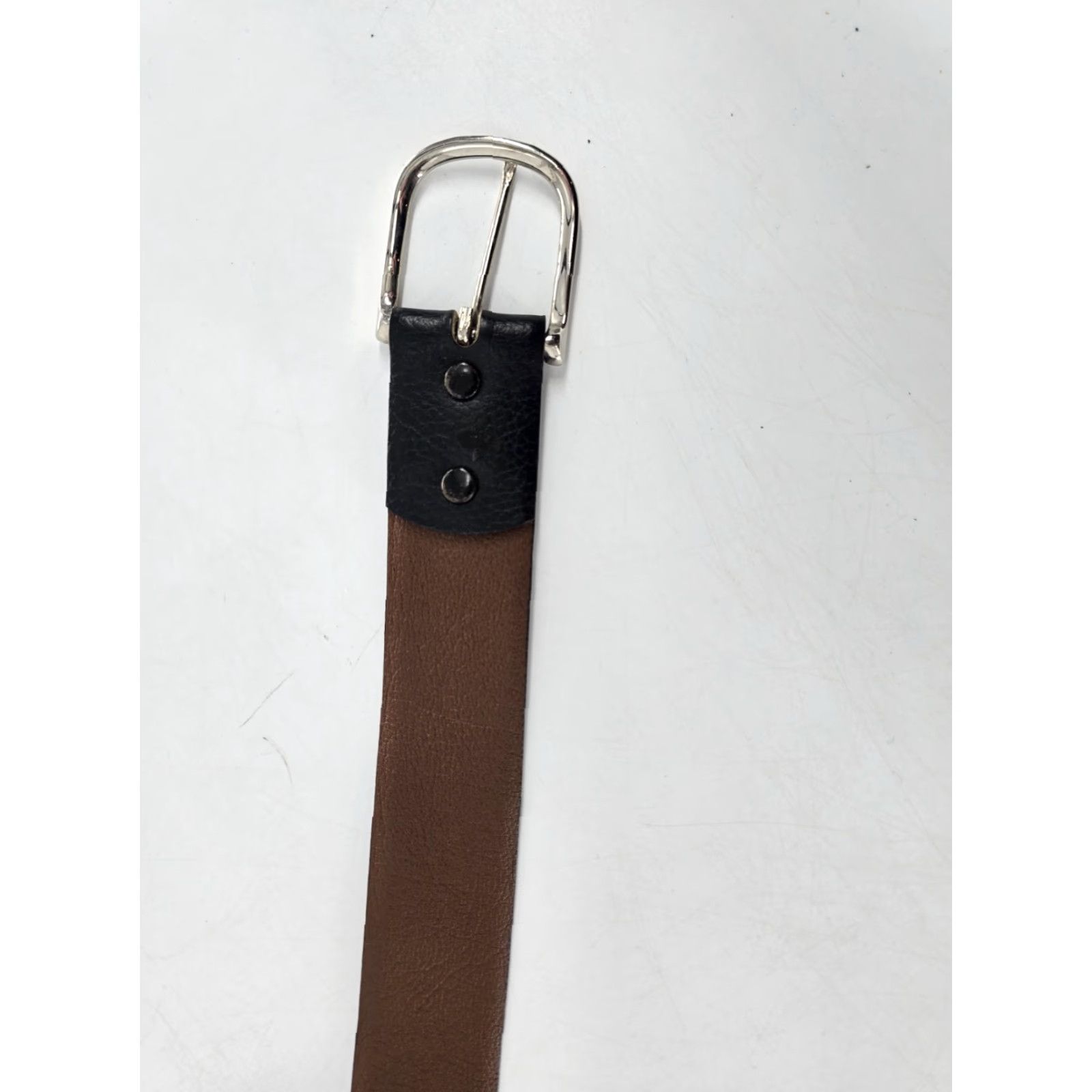 Vintage VINTAGE TownCraft Belt Brown Cowhide Leather Desert Scene Western Belt 32 Men Adult Regular 1.5" Buckle Brown 1940s 1950s Mens Size 32 - 4 Thumbnail