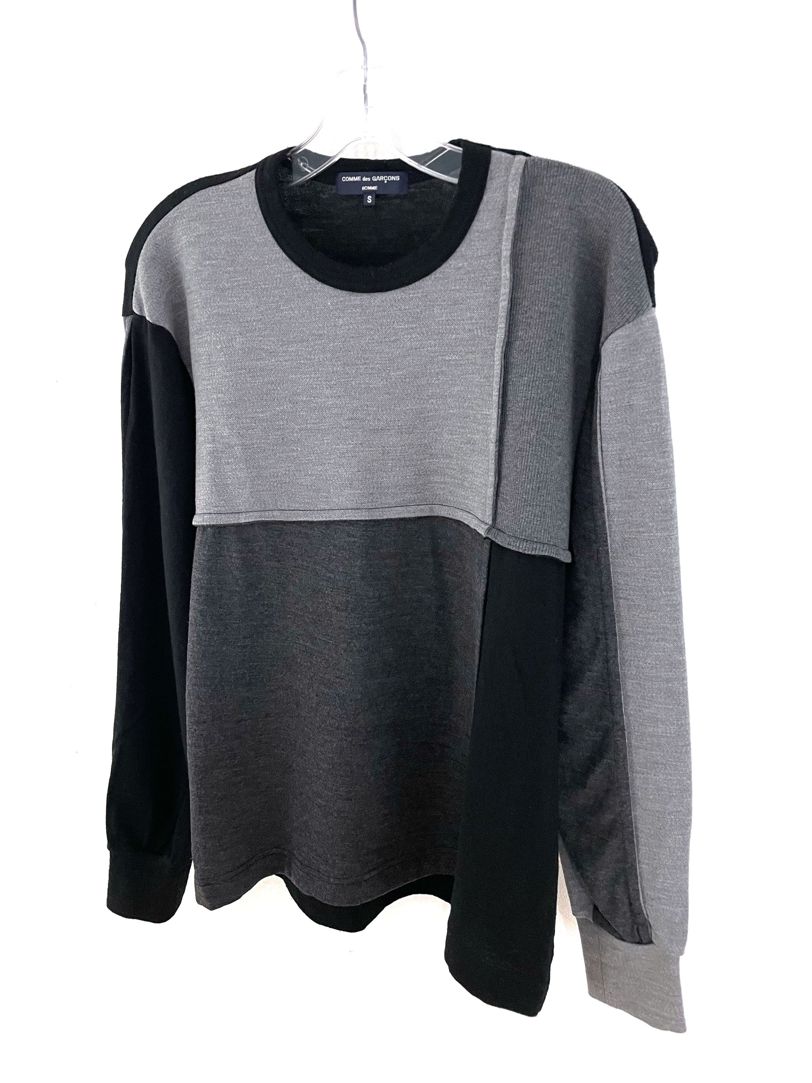 Comme des Garcons Homme 2006 Patchwork Wool Sweater Size US M / EU 48-50 / 2 - 2 Thumbnail