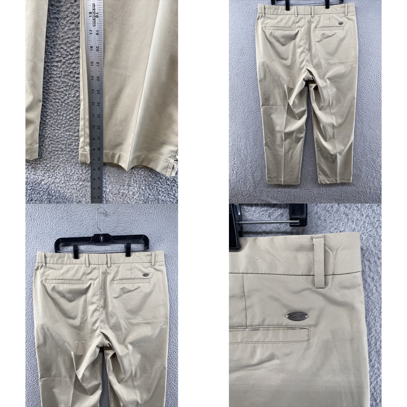 Vintage Greg Norman Mens Chino Pants Regular 38 Beige Trousers Straight Inseam 30 Vintage Logo Pockets Size US 38 / EU 54 - 8 Thumbnail