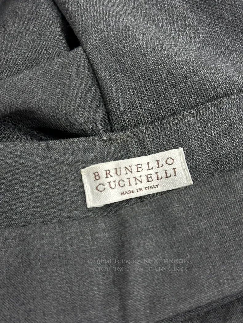 Brunello Cucinelli Brunello Cucinelli Dark Gray Side Beaded Suit Pants Size 26" / US 2 / IT 38 - 5 Thumbnail