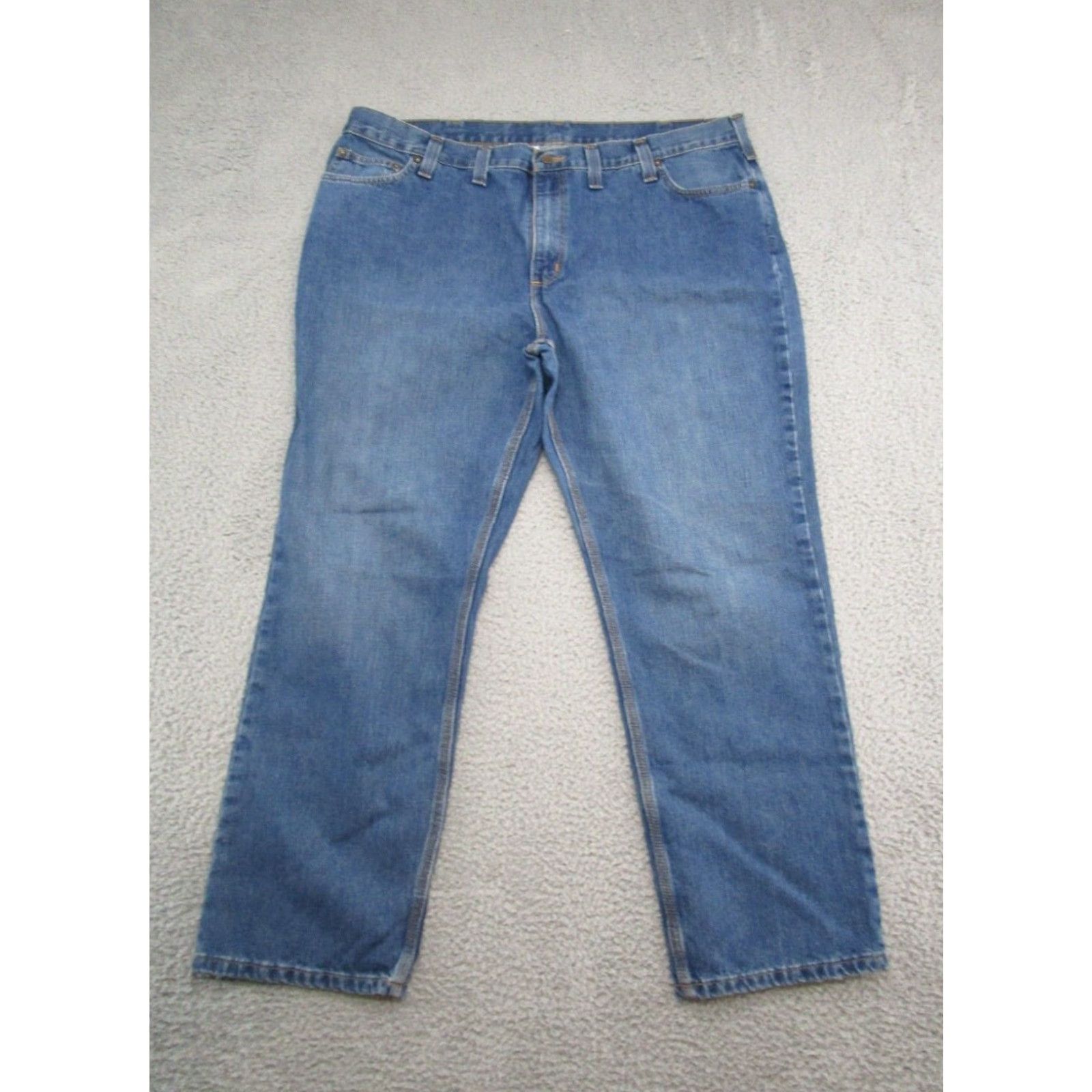 Carhartt Carhartt Jeans Men Medium Wash Denim 44x30 Traditional Fit Size 44 30 Inseam Blue Straight Denim Logo Mens Size US 44 / EU 60 - 2 Thumbnail