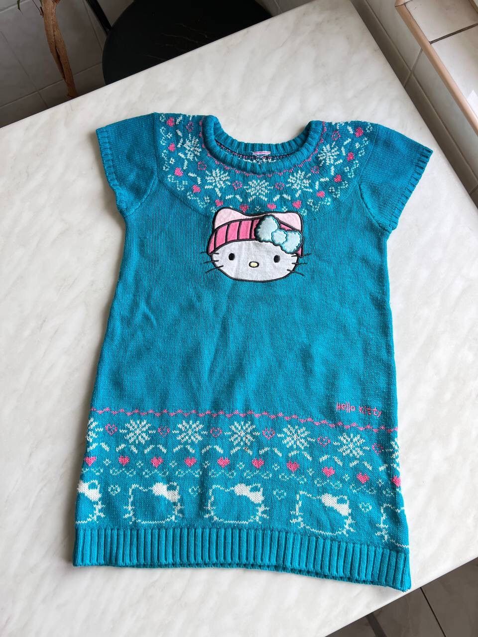 Anime × Designer × Japanese Brand Vintage Hello Kitty Japanes Style Long Knit Sweater Big Logo Size S / US 4 / IT 40 - 3 Thumbnail