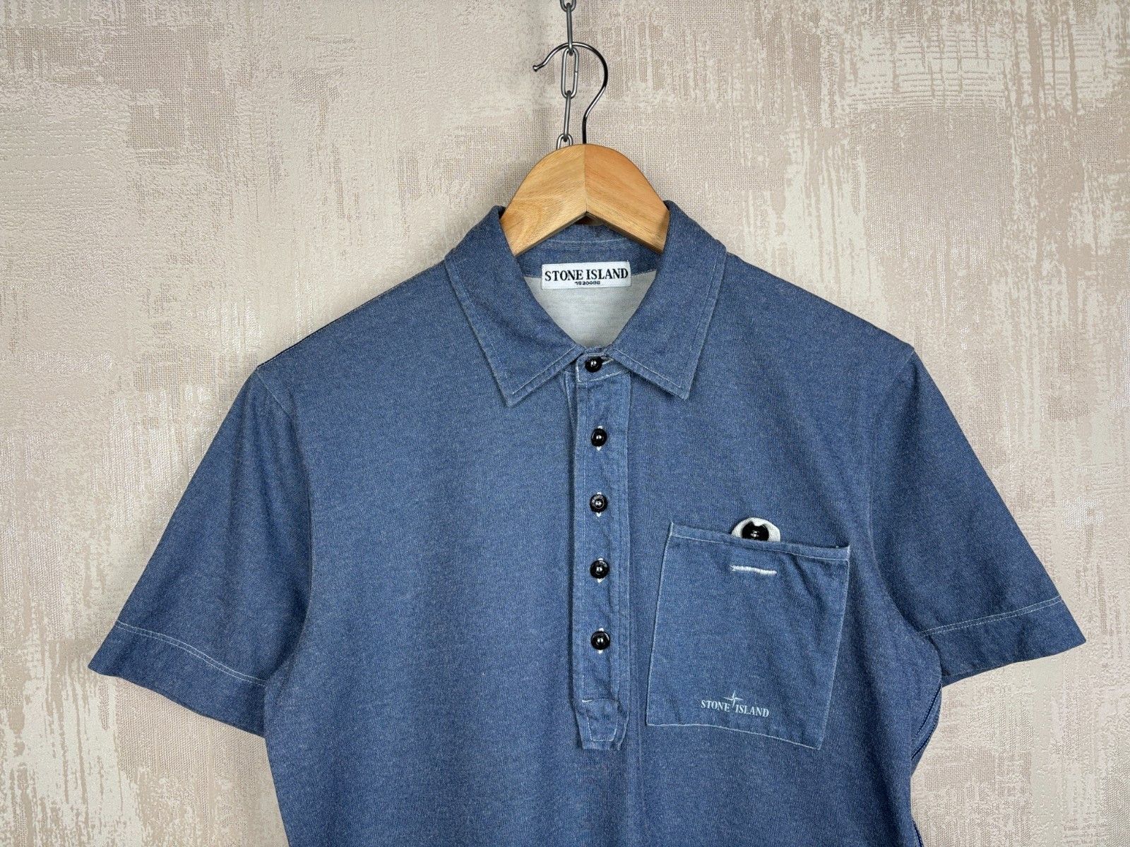 Stone Island Vintage Stone Island Polo T-shirt Pocket Size S Size US S / EU 44-46 / 1 - 1 Thumbnail