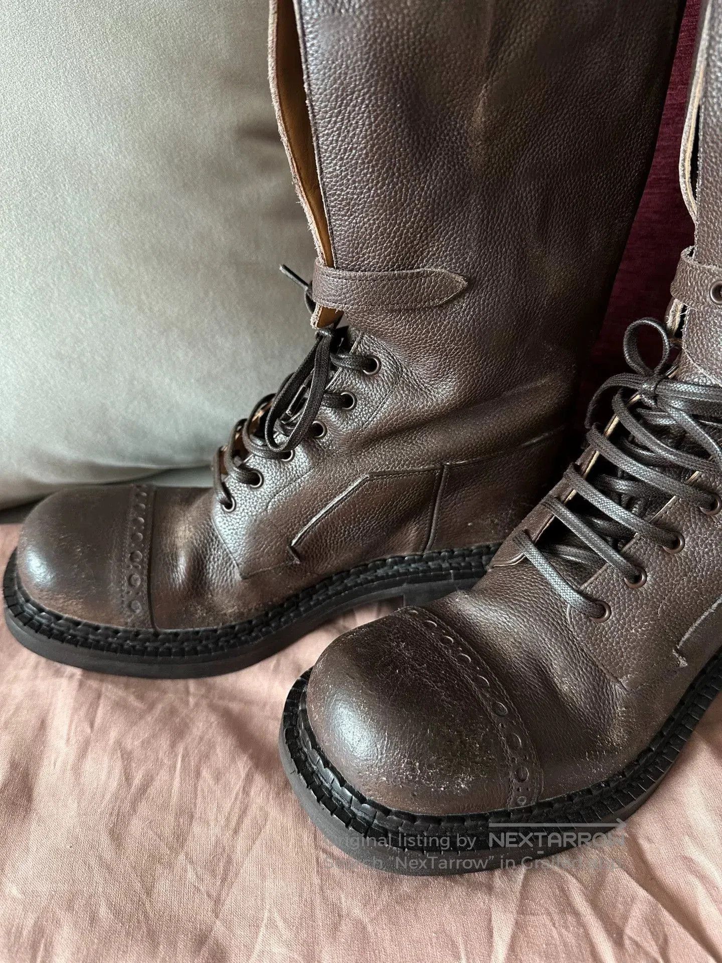 Miu Miu MIU MIU Brown Leather Knee-High Boots. Size US 4 / IT 34 - 5 Thumbnail