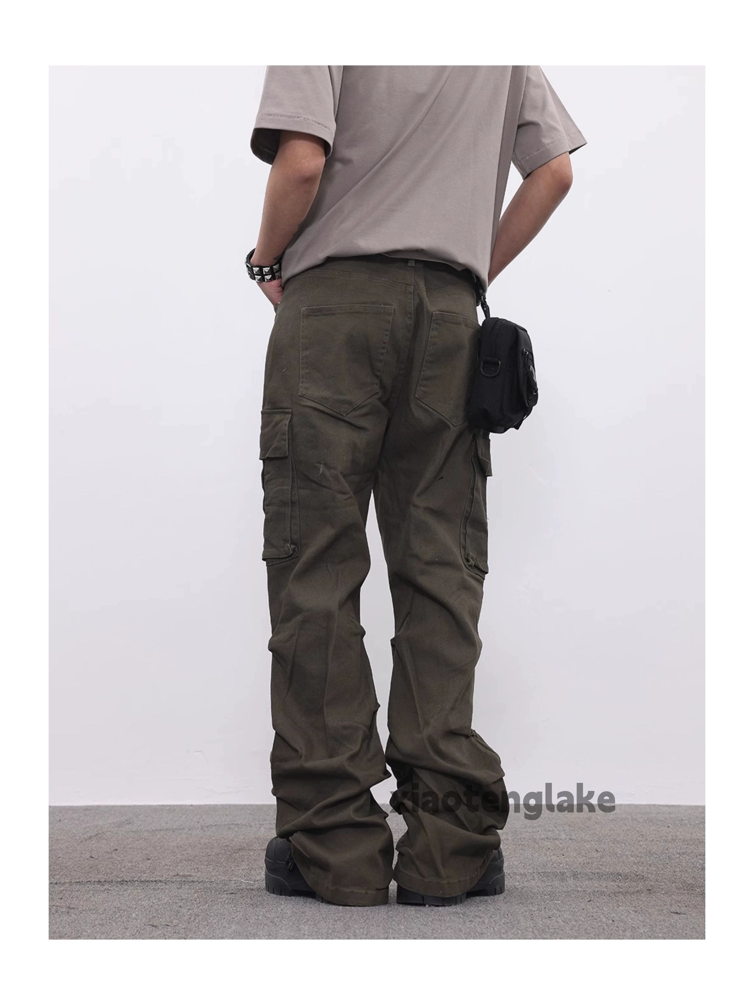 Designer × Japanese Brand × Vintage utility military outdoor punk flared pleated cargo pants Size US 32 / EU 48 - 4 Thumbnail