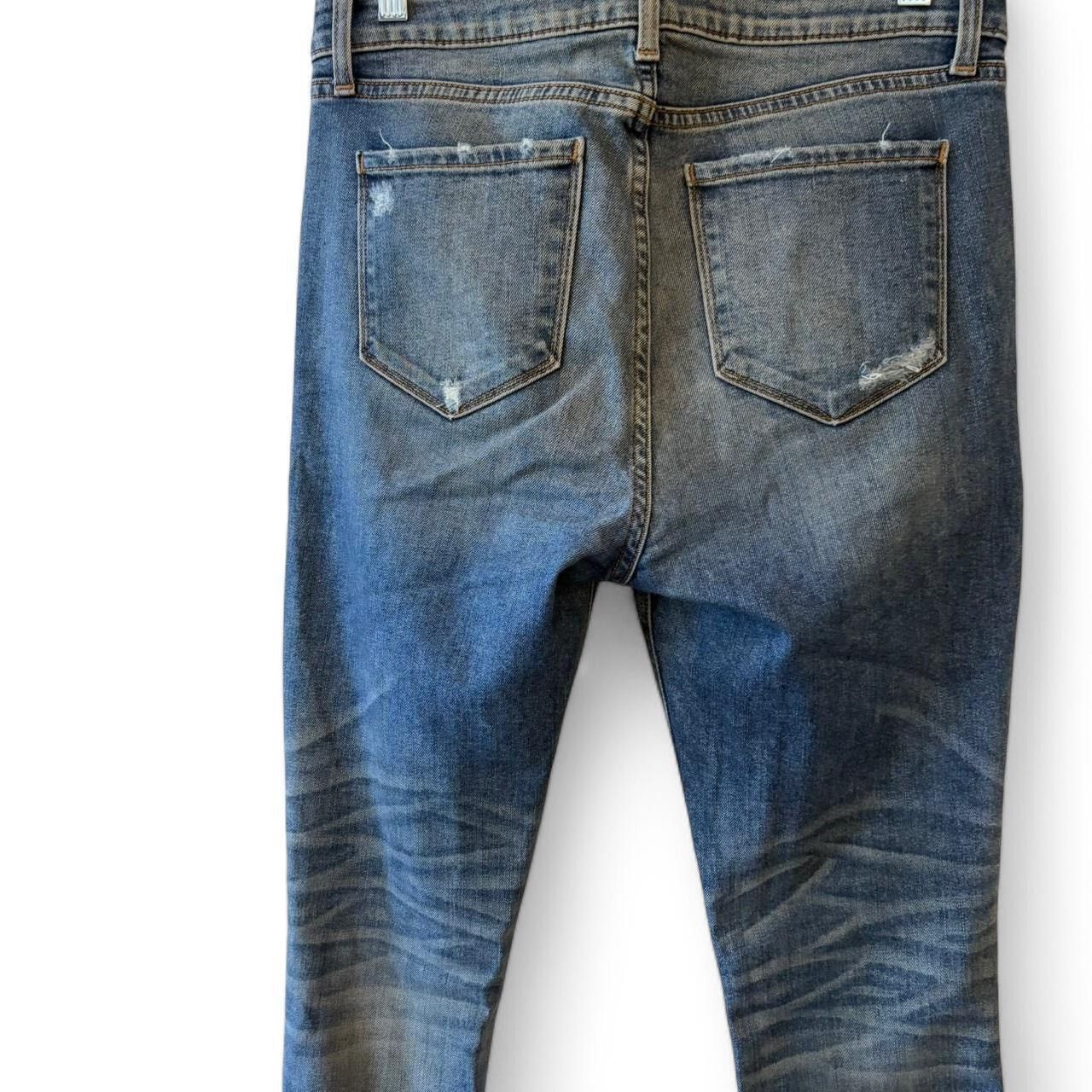 MONFRERE Monfrere Greyson Distressed Skinny Fit Jeans Dark Vintage Size US 31 - 5 Thumbnail