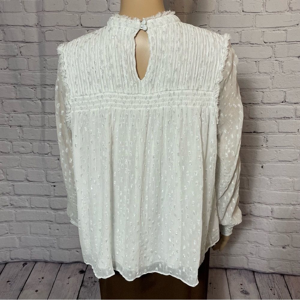 Frame Frame Smocked Metallic Woven Blouse Size S Size S / US 4 / IT 40 - 5 Thumbnail