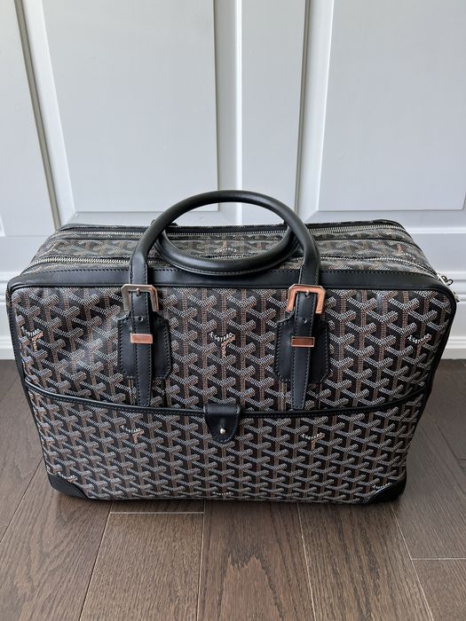 Goyard Men 24H Ambassade Briefcase Computer Carry On Travel Luggage  Suitcase Bag