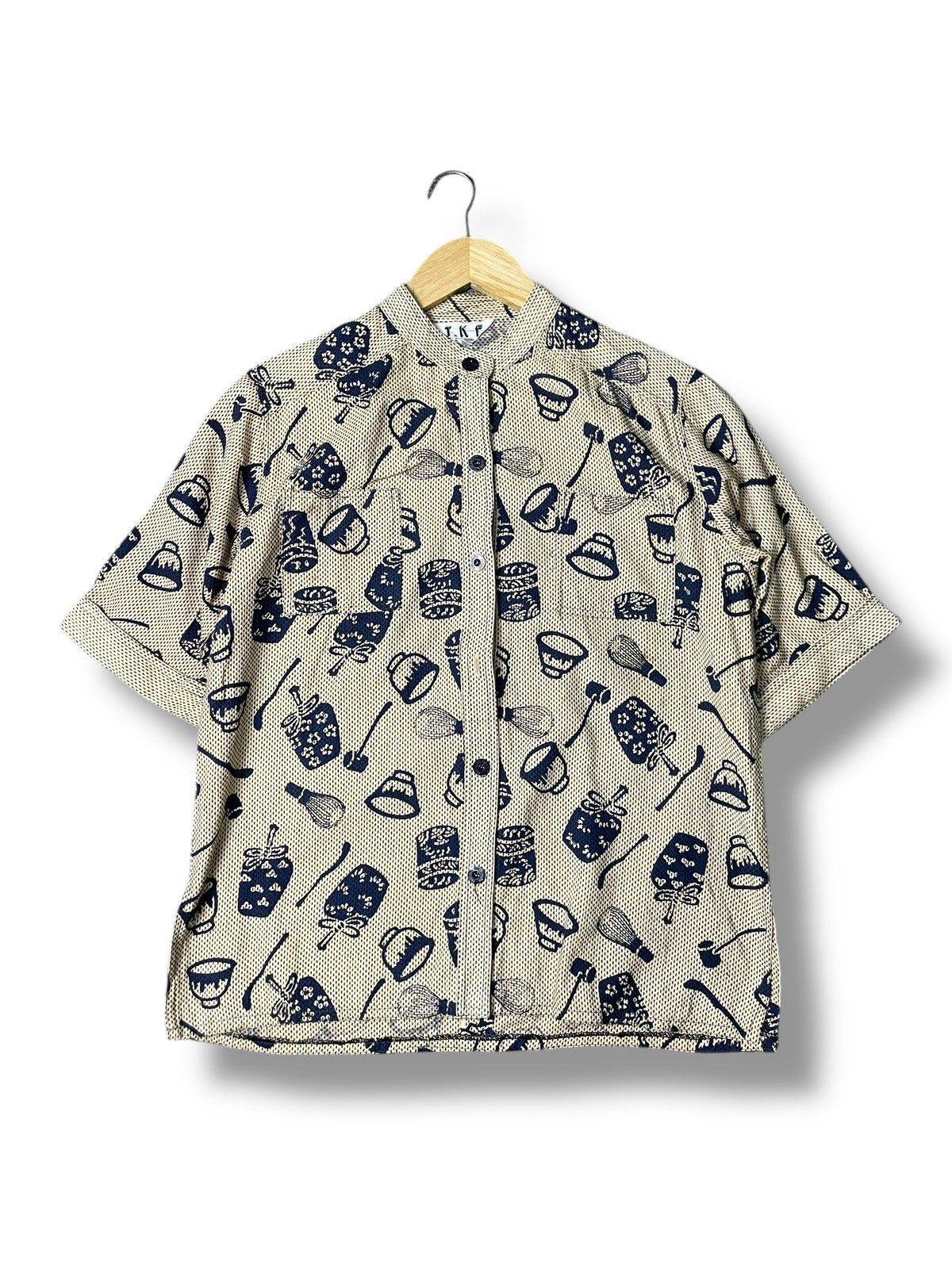 Japanese Brand × Vintage Kowatari Brand Hand Printed Button Up Shirts (77) Size US XXS / EU 40 - 1 Thumbnail