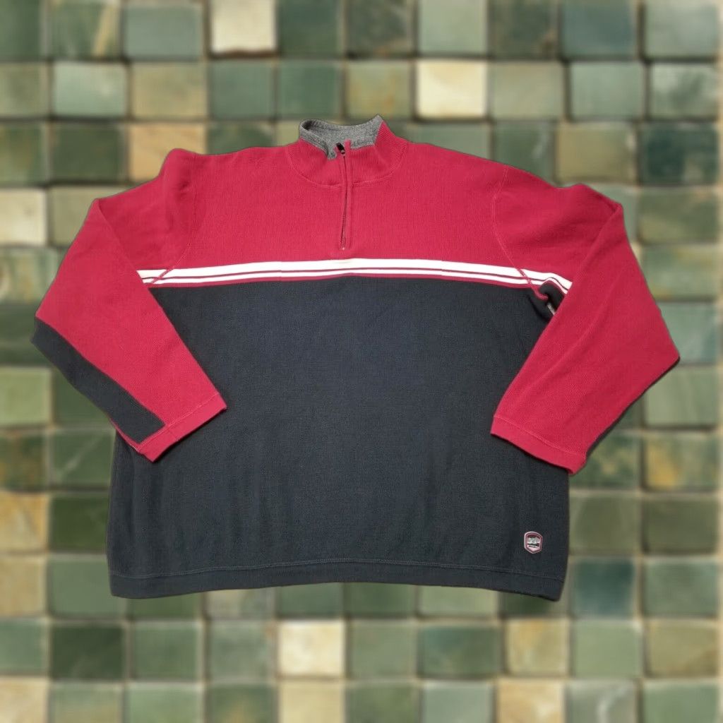 Eddie Bauer Eddie Bauer Sweater Mens Large Black 1/4 Zip Pullover Cotton Casual Outdoor Knit Sweatshirt Regular Fit Logo Mens Size US L / EU 52-54 / 3 - 1 Thumbnail