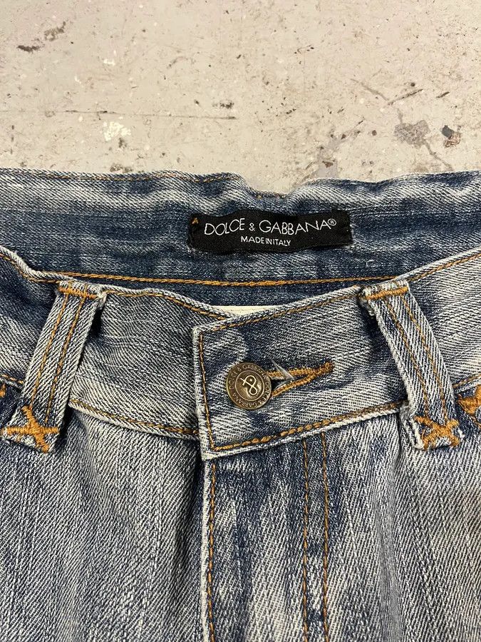 Dolce & Gabbana 2000s Dolce & Gabbana Distressed Denim Jeans Size US 31 - 9 Thumbnail