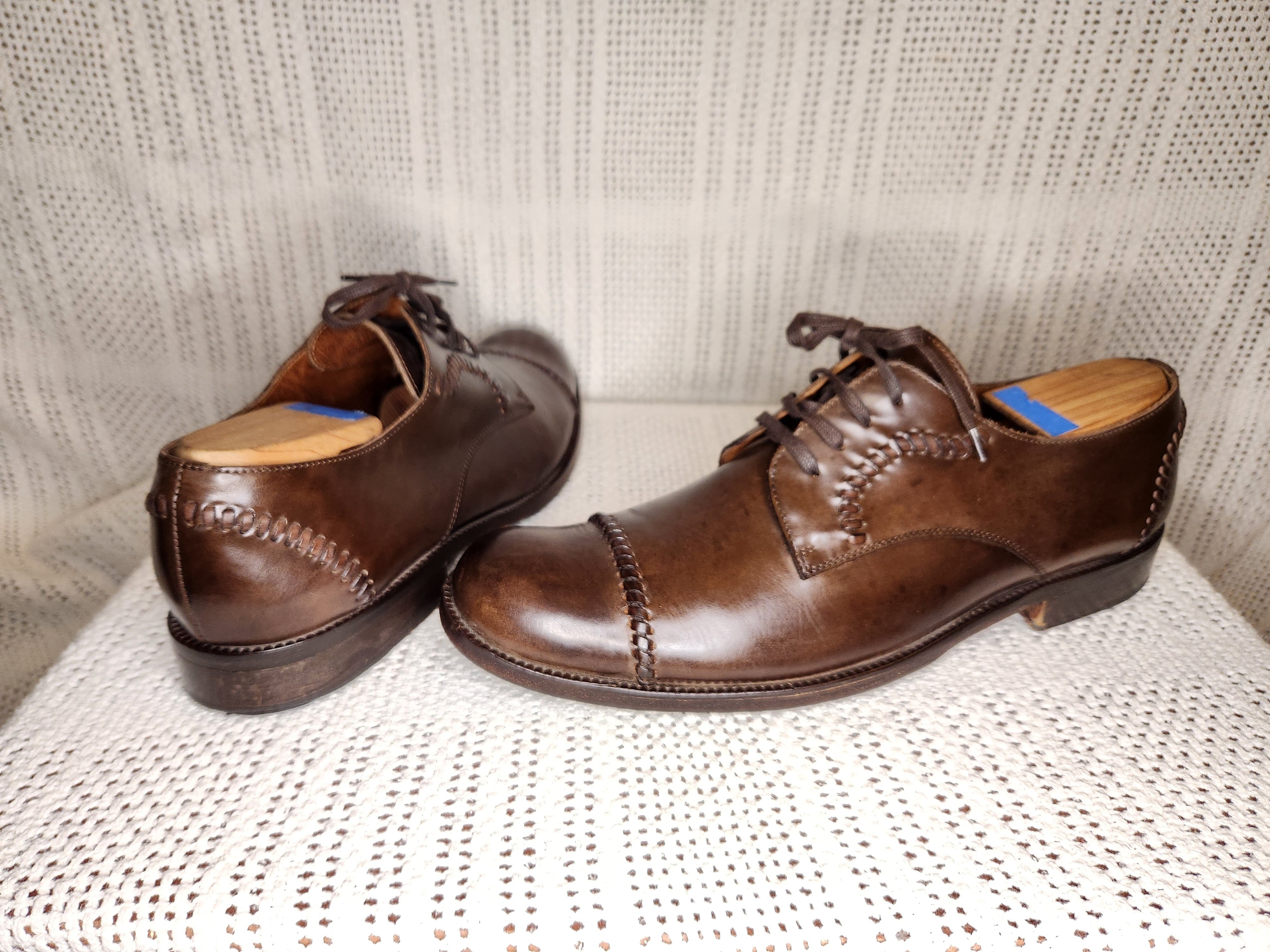 John Varvatos handmade italian captoe Size US 12 / EU 45 - 5 Thumbnail