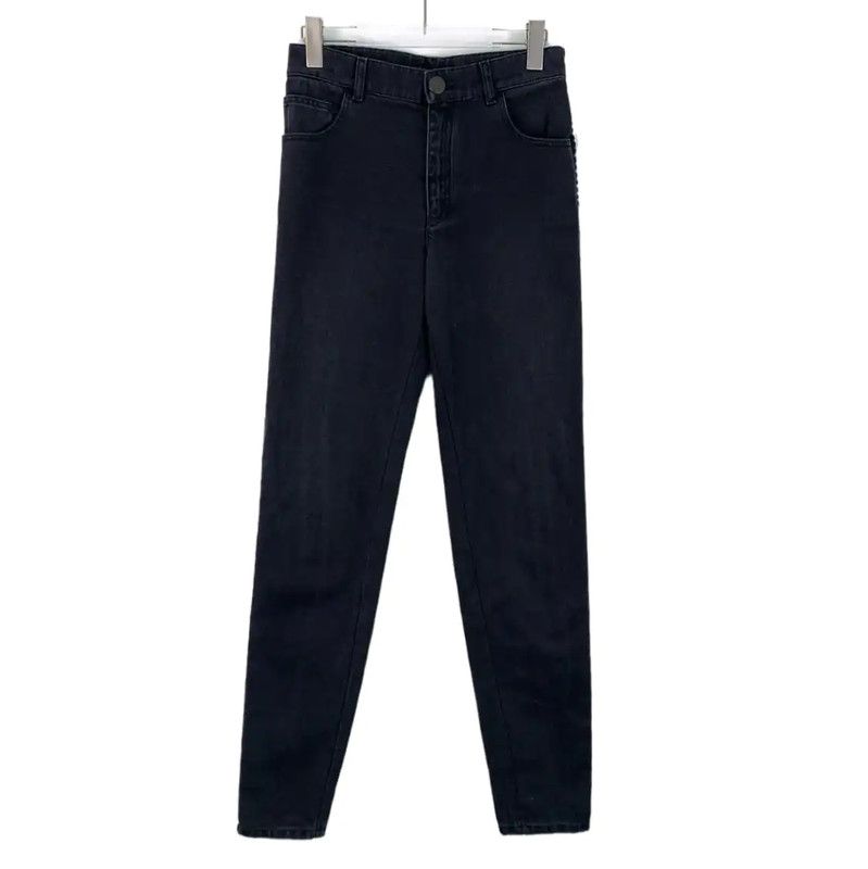 Chanel Chanel Black Cotton Women's Jeans 0089 Size 22" - 1 Thumbnail