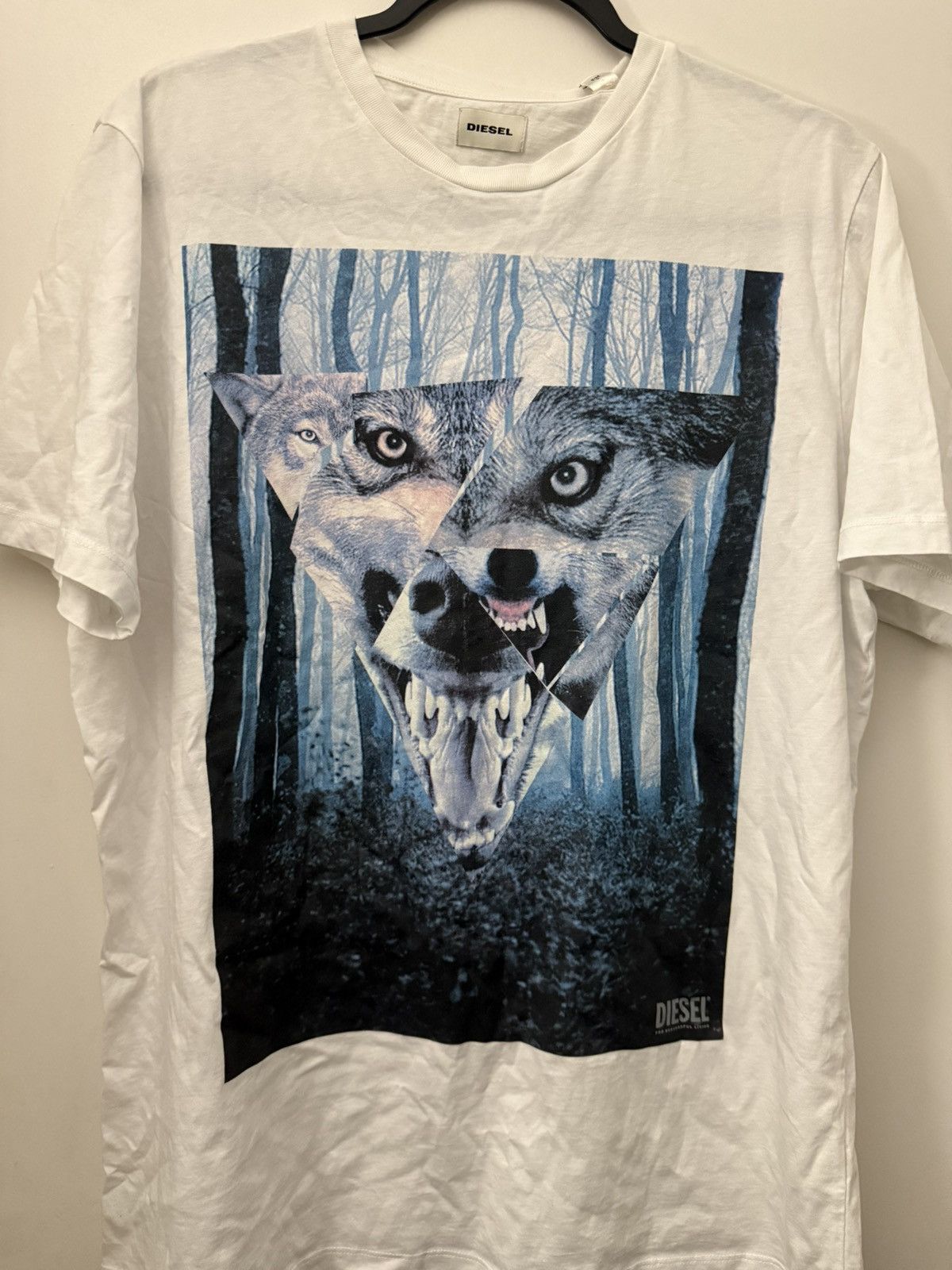 Diesel Diesel White Tee Size US L / EU 52-54 / 3 - 1 Thumbnail