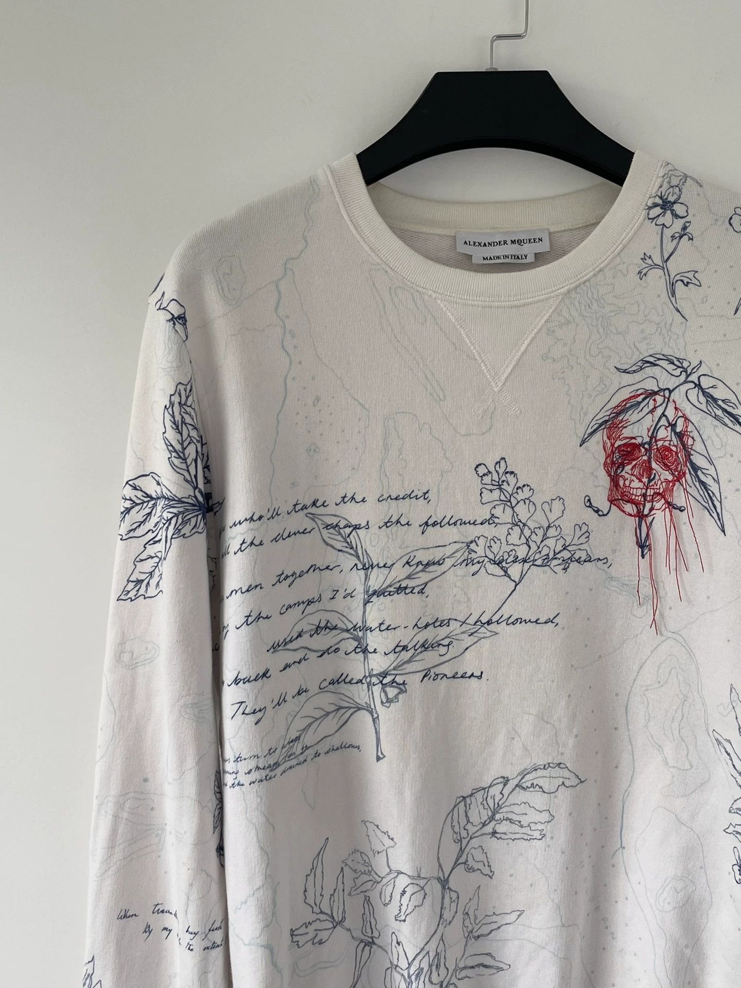 Alexander McQueen AMQ 16ss Plant Manuscript Hoodie L Small Unf Embro Size US L / EU 52-54 / 3 - 5 Thumbnail
