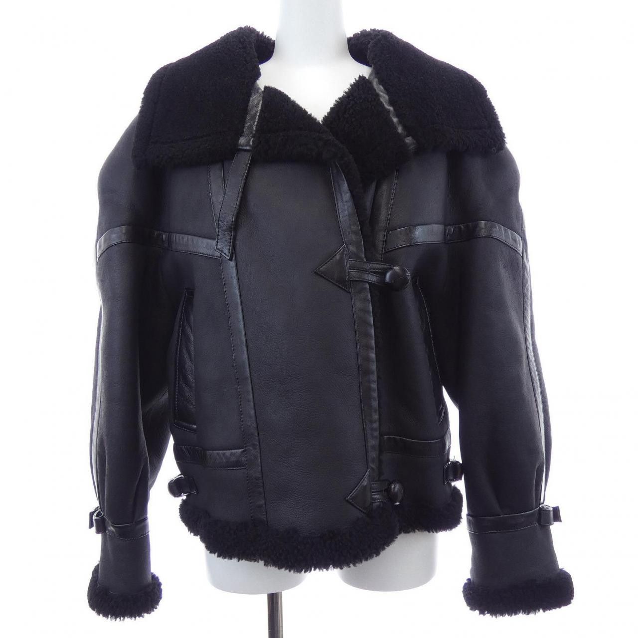 Yves Saint Laurent Yves Saint Laurent Saint Laurent AVIATOR JACKET Shearling Jacket Natural Material Outerwear 755790 YCLZ2 DUTY FREE for USA Size ONE SIZE - 1 Thumbnail