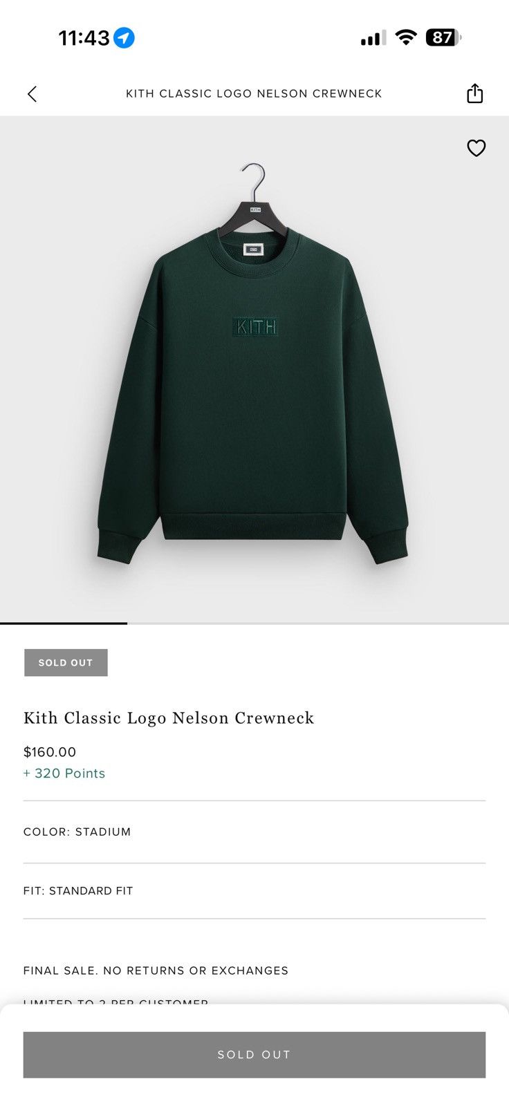 Kith Kith Classic Logo Nelson Crewneck Size US XL / EU 56 / 4 - 5 Thumbnail