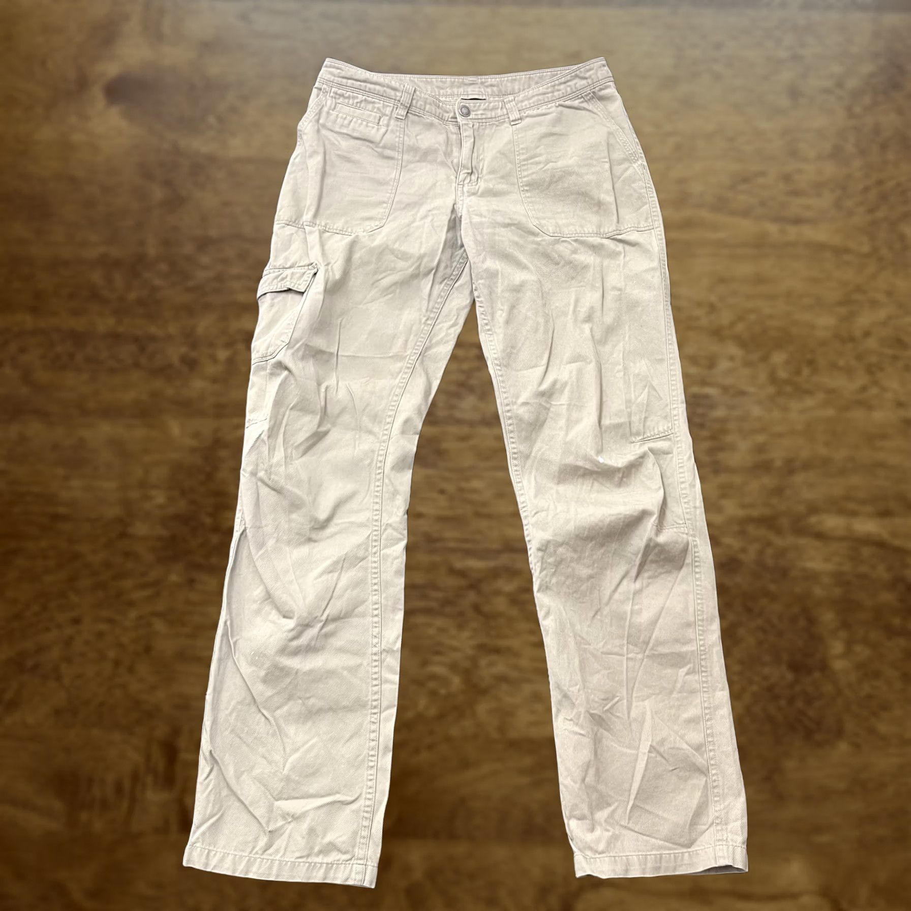 Patagonia Patagonia Cargo Pants Womens 4 Beige Organic Cotton Twill Straight Leg Regular Size 27" / US 4 / IT 40 - 1 Thumbnail