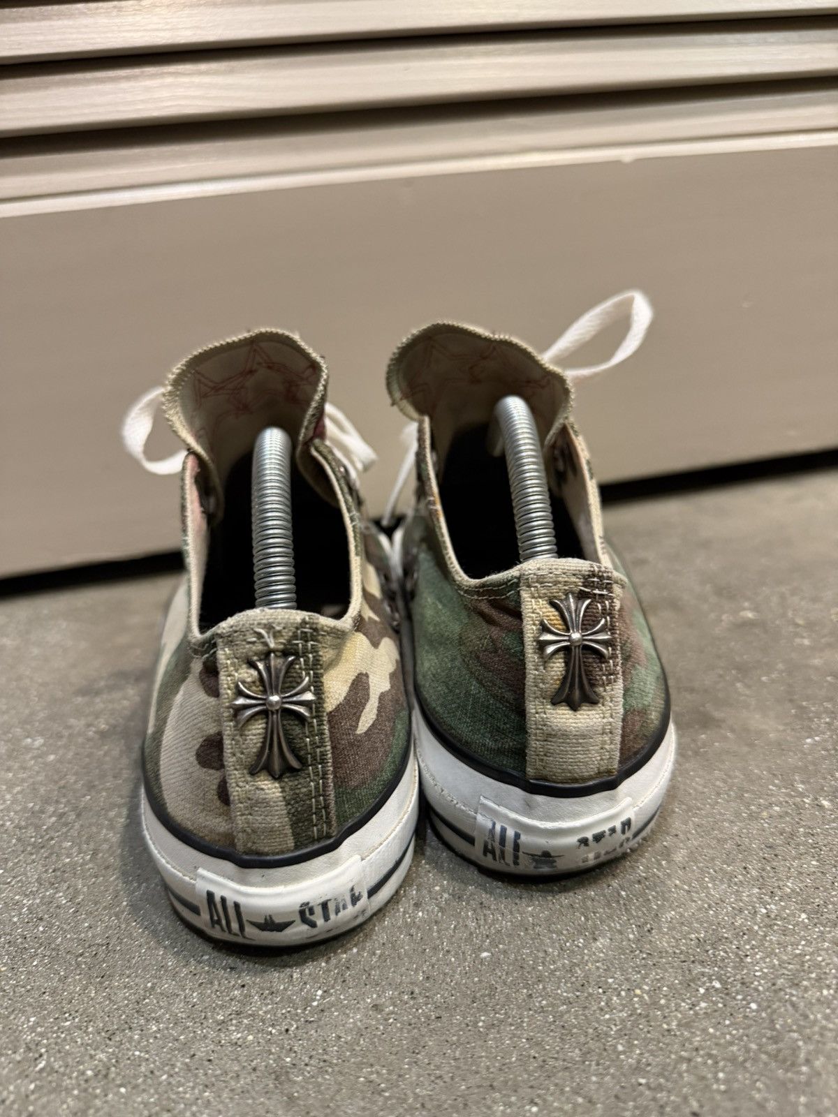 Chrome Hearts CH Star Patched Camo Canvas Converse Lowtop Sneakers 8 Size US 8.5 / EU 41-42 - 3 Thumbnail