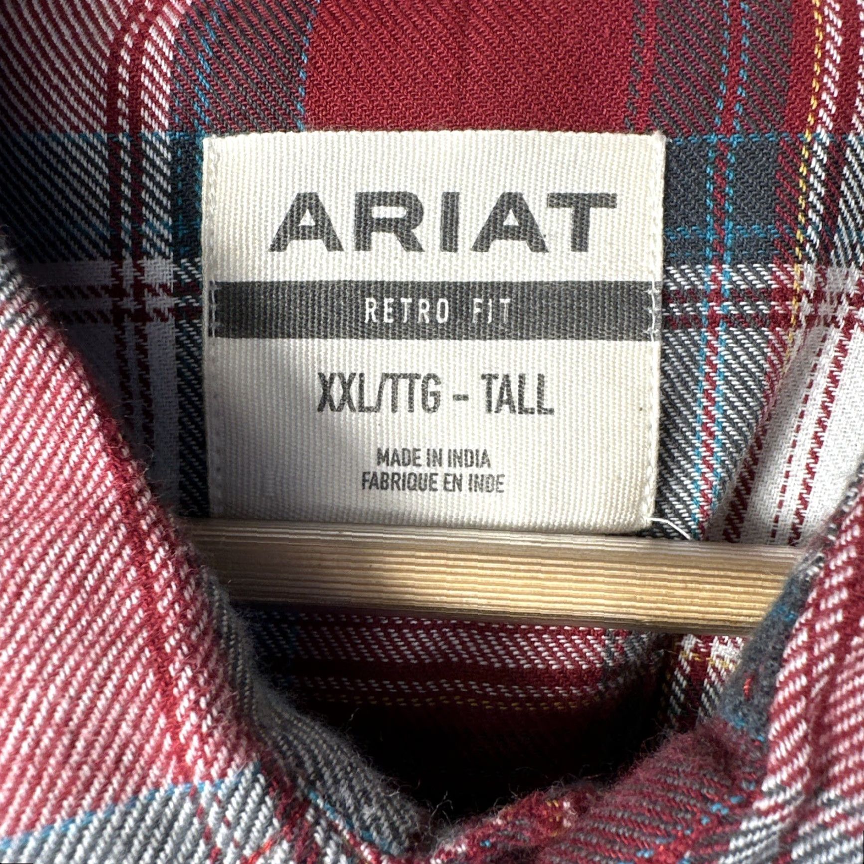 Ariat Ariat Hillsboro Western Shirt 2XLT Red Plaid Flannel Button-Up Long Sleeve Cowboys Mens Size US XXL / EU 58 / 5 - 3 Thumbnail