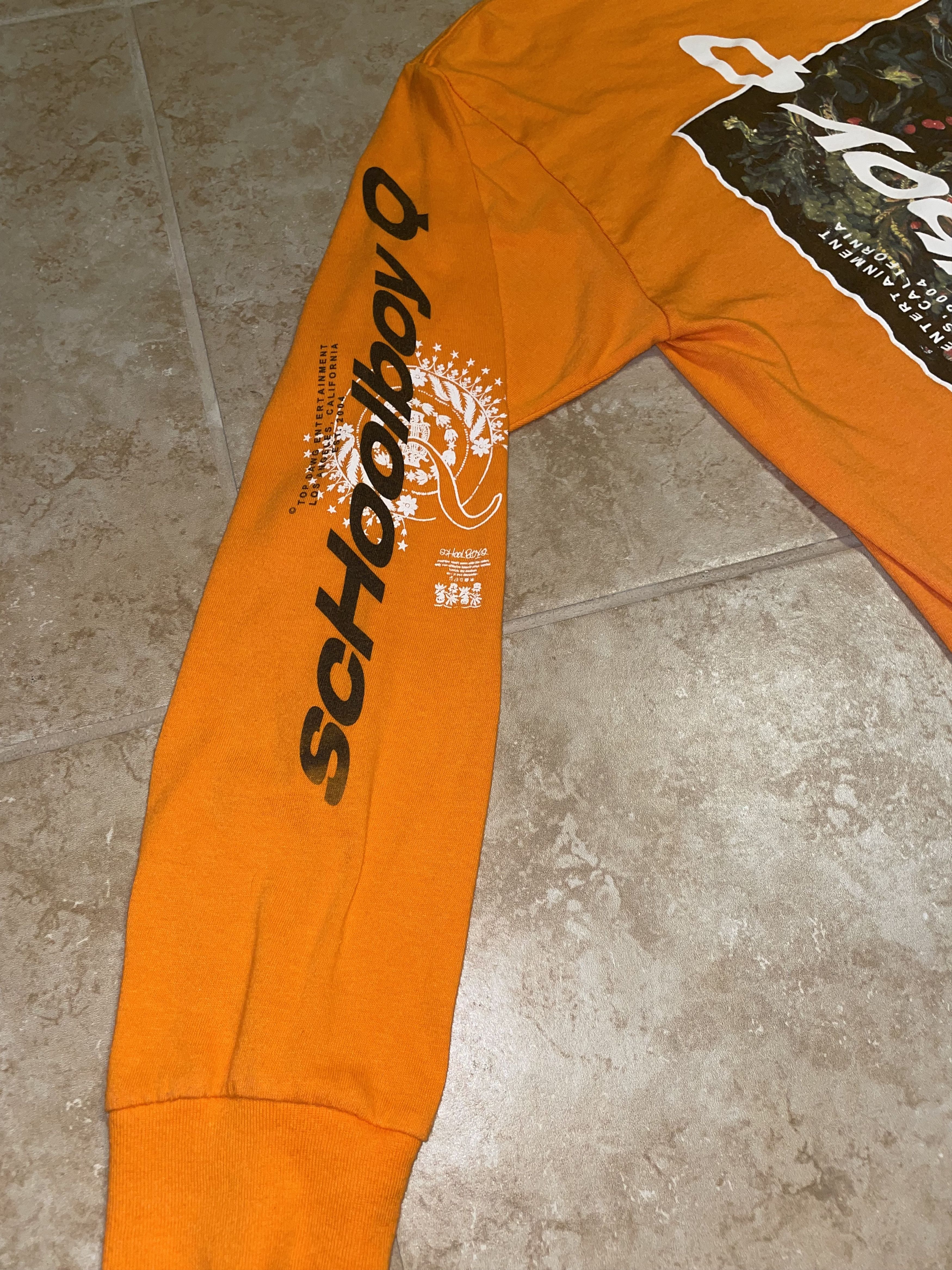 Gildan SchoolBoy Q Champions Tour TDE Orange Long Sleeve Merch Size US L / EU 52-54 / 3 - 2 Thumbnail