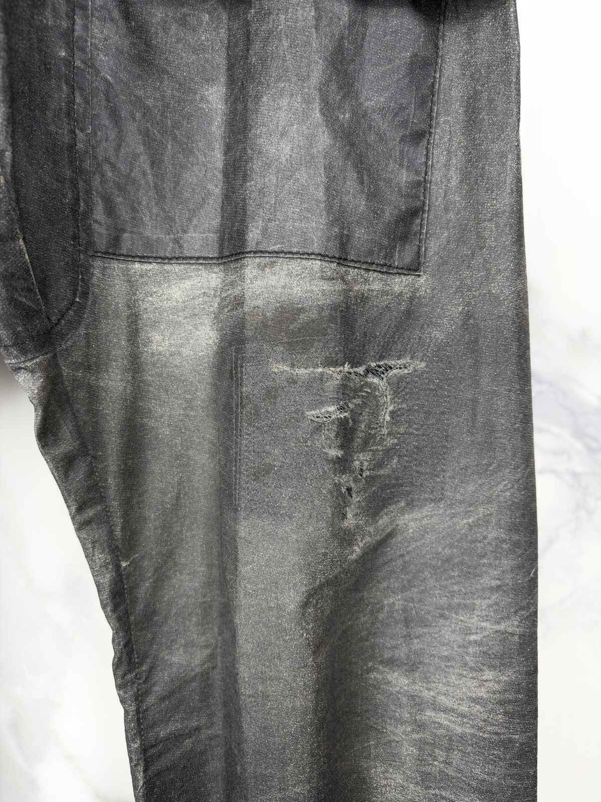 Rick Owens SS17 Rick Owens Walrus MP Waxed Coated Creatch Cargo Pants Size US 30 / EU 46 - 5 Thumbnail