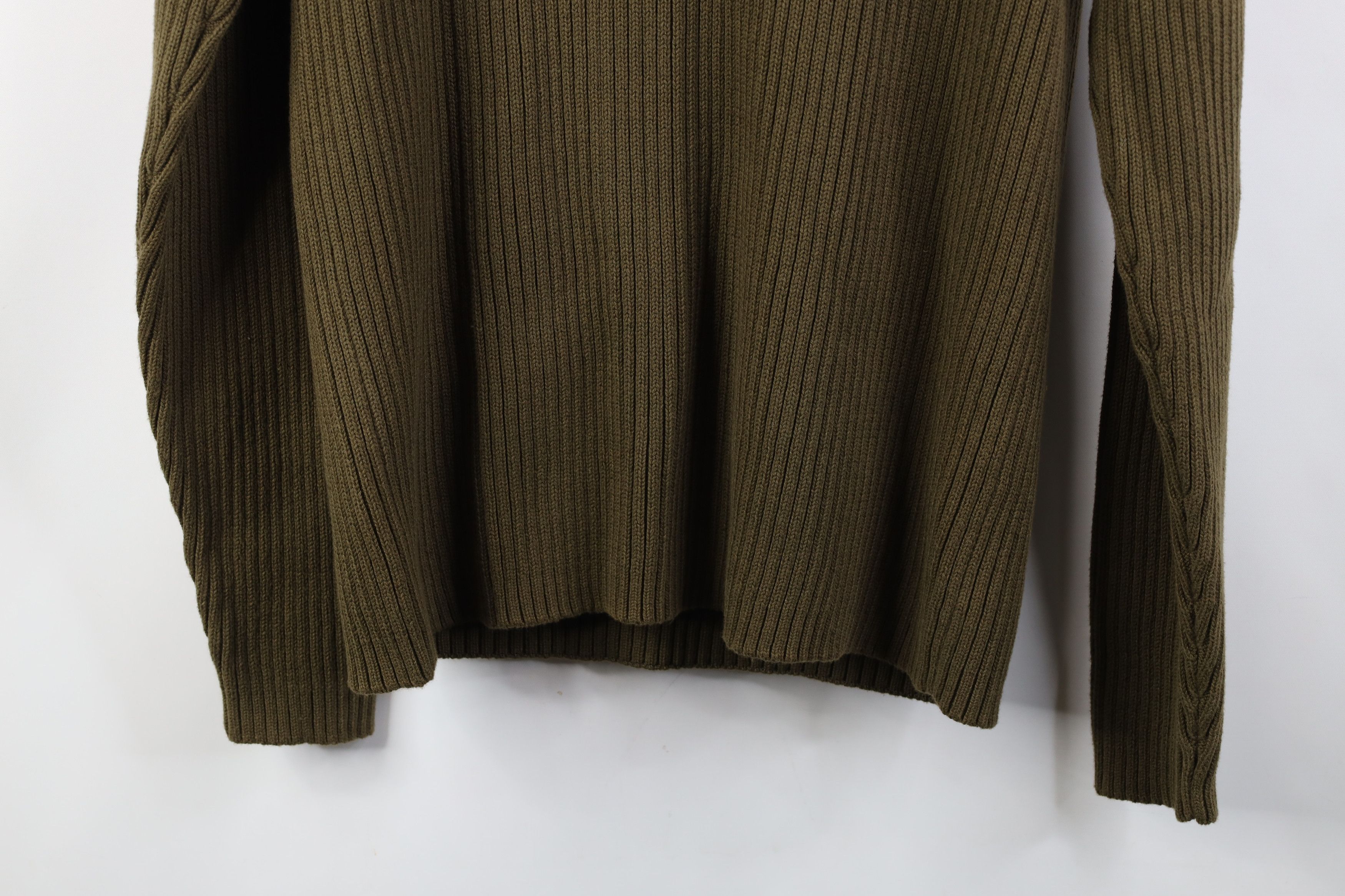 Vintage Vintage 90s Streetwear Cotton Ribbed Knit Turtleneck Sweater Size US M / EU 48-50 / 2 - 11 Thumbnail