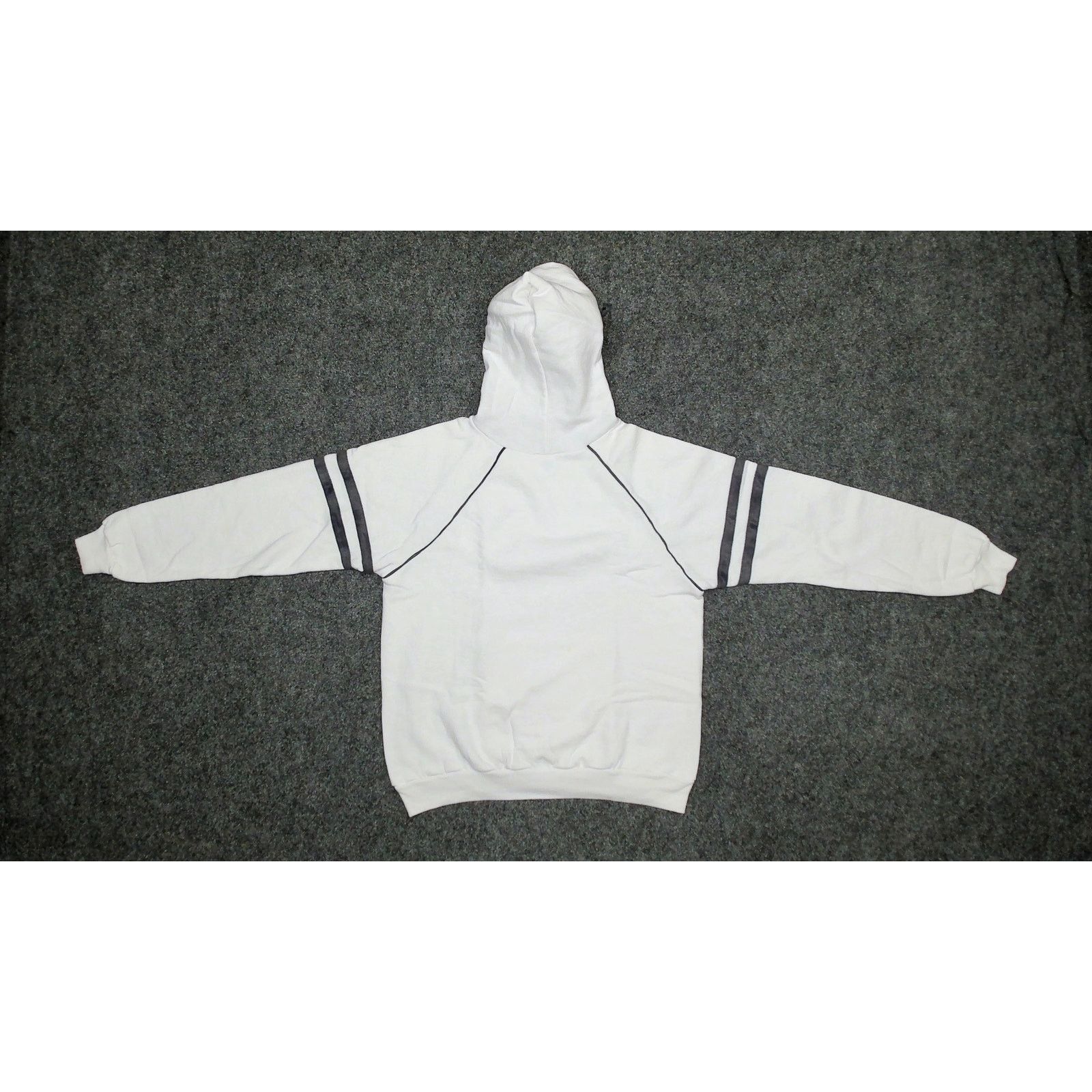 Jerzees 70s Jerzees by Russell Oversized Raglan Striped Hoodie Size L / US 10 / IT 46 - 6 Thumbnail