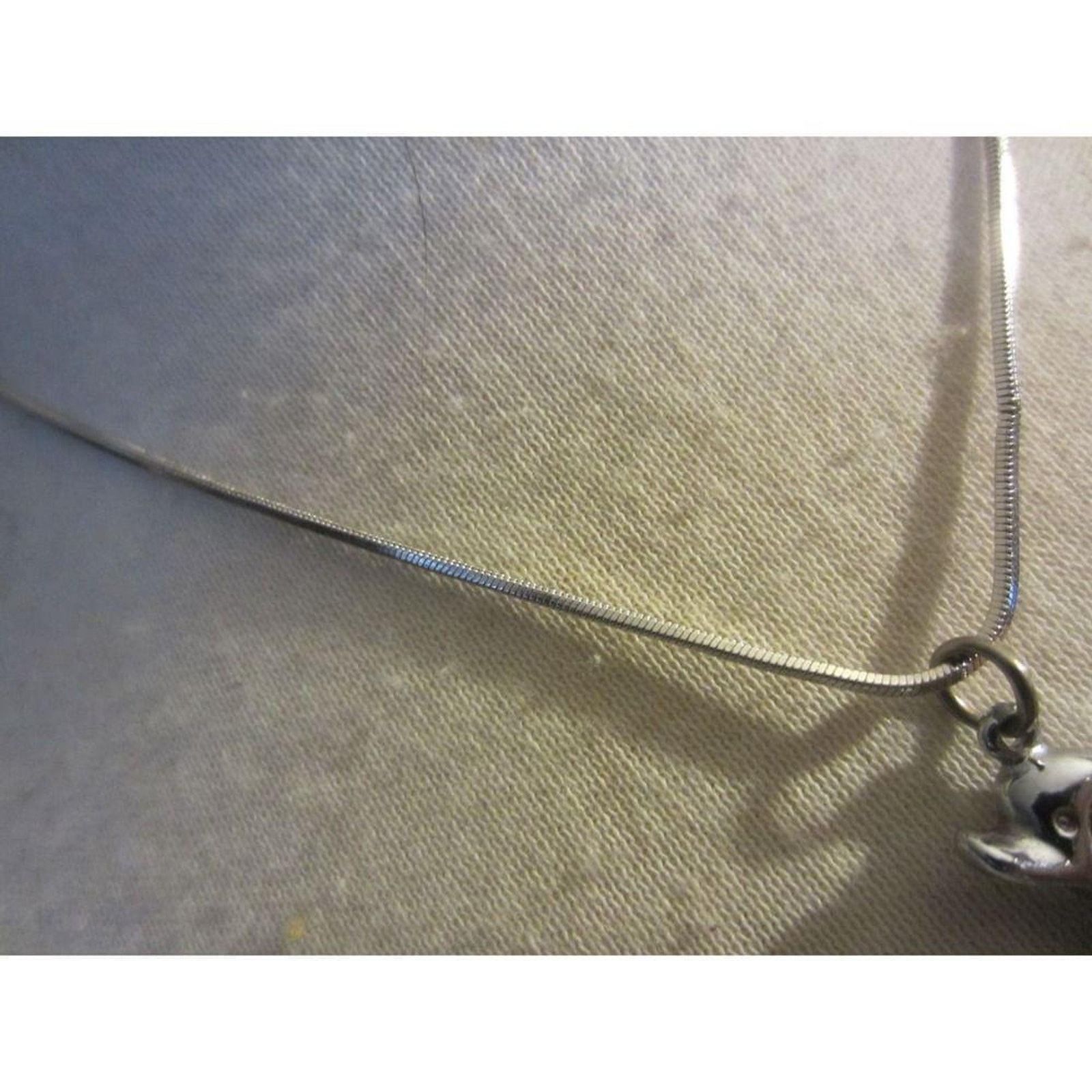 Other Silver Tone Dolphin Necklace Ocean Abalone Pendant Chain Size ONE SIZE - 8 Thumbnail
