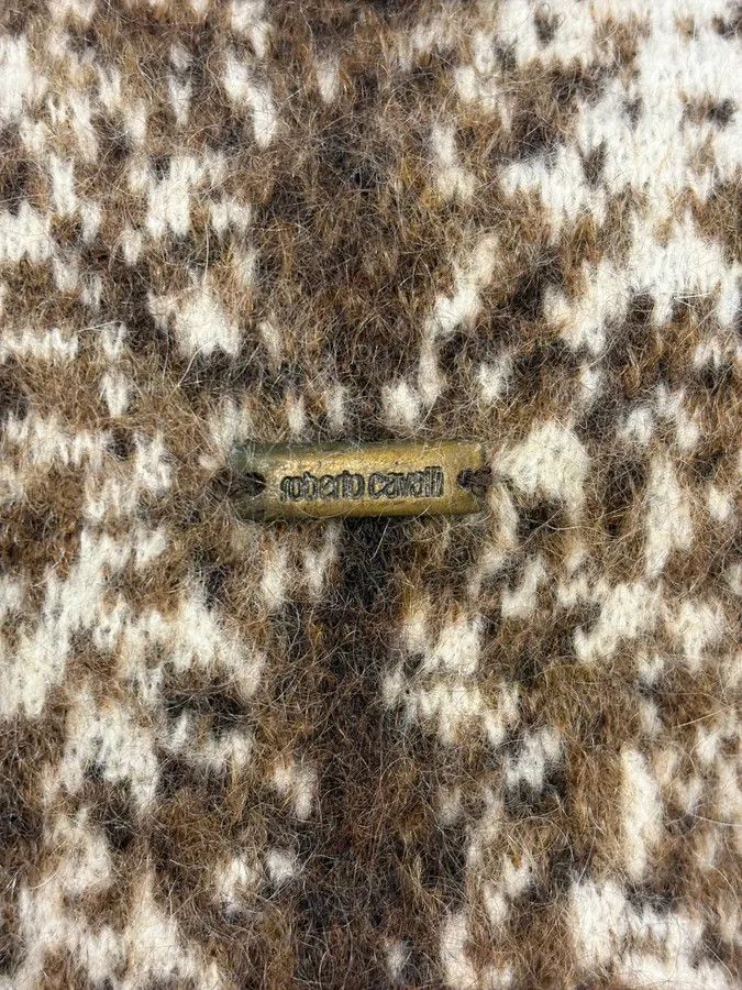 Roberto Cavalli FW1999 Roberto Cavalli Cow Print Fur Wool Jacket Size US L / EU 52-54 / 3 - 9 Thumbnail