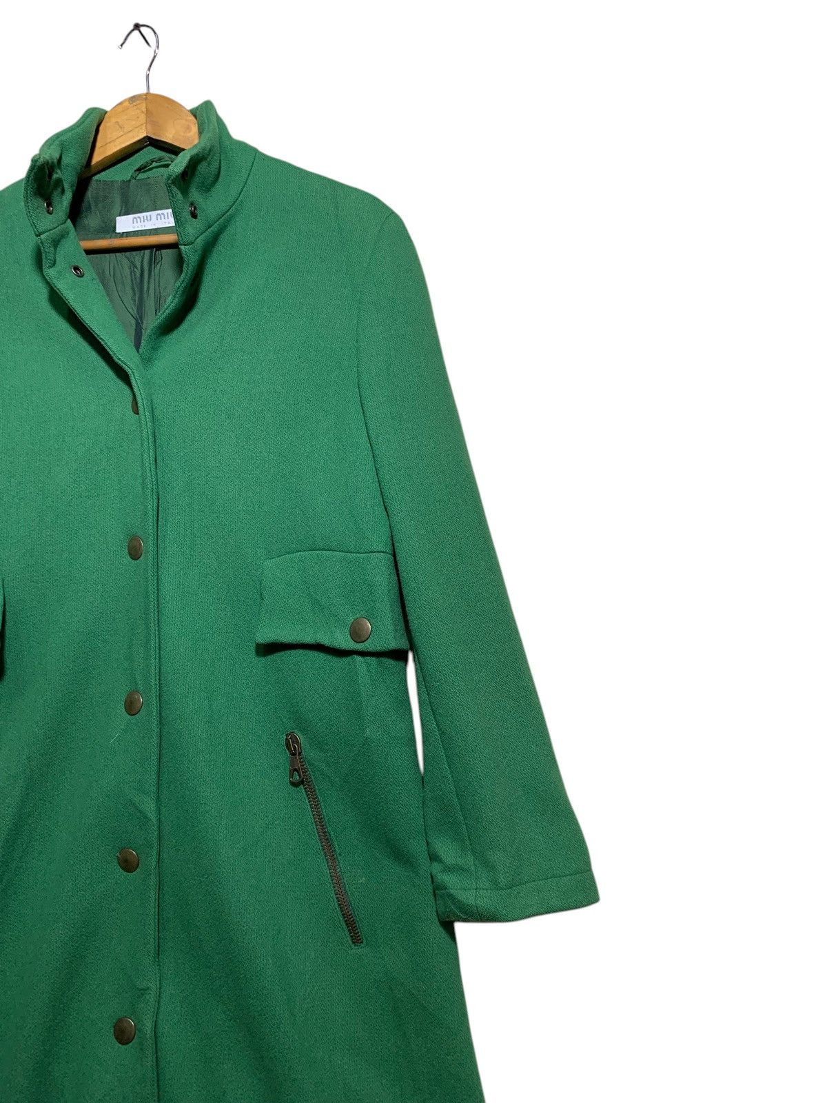 Miu Miu 🔥MIU MIU ITALY GREEN OVERCOATS JACKETS Size M / US 6-8 / IT 42-44 - 4 Thumbnail