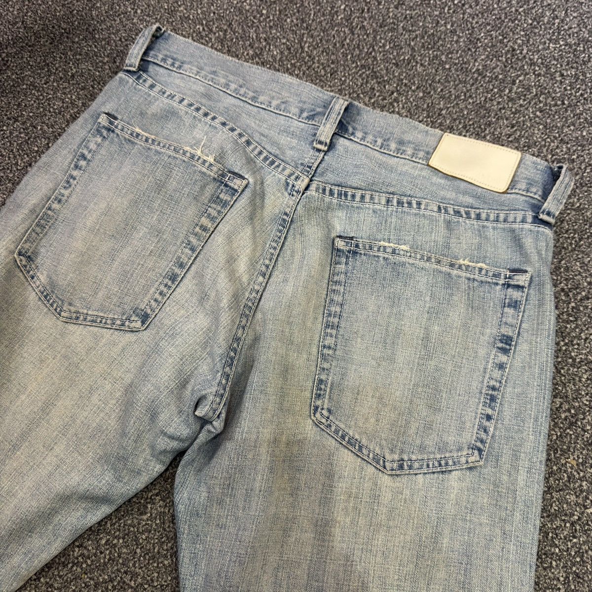 Undercover × Uniqlo 🔥🇯🇵 90s Flared S003 Uniqlo Faded Distressed Dirty Wash Denim Size US 32 / EU 48 - 8 Thumbnail