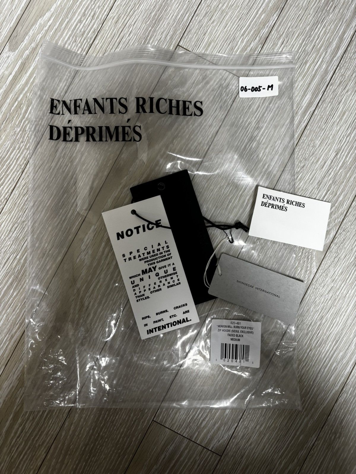 Enfants Riches Deprimes ERD HEAVEN WILL BURN YOUR EYES SEOUL EXCLUSIVE hooded zip-up Size US M / EU 48-50 / 2 - 10 Thumbnail