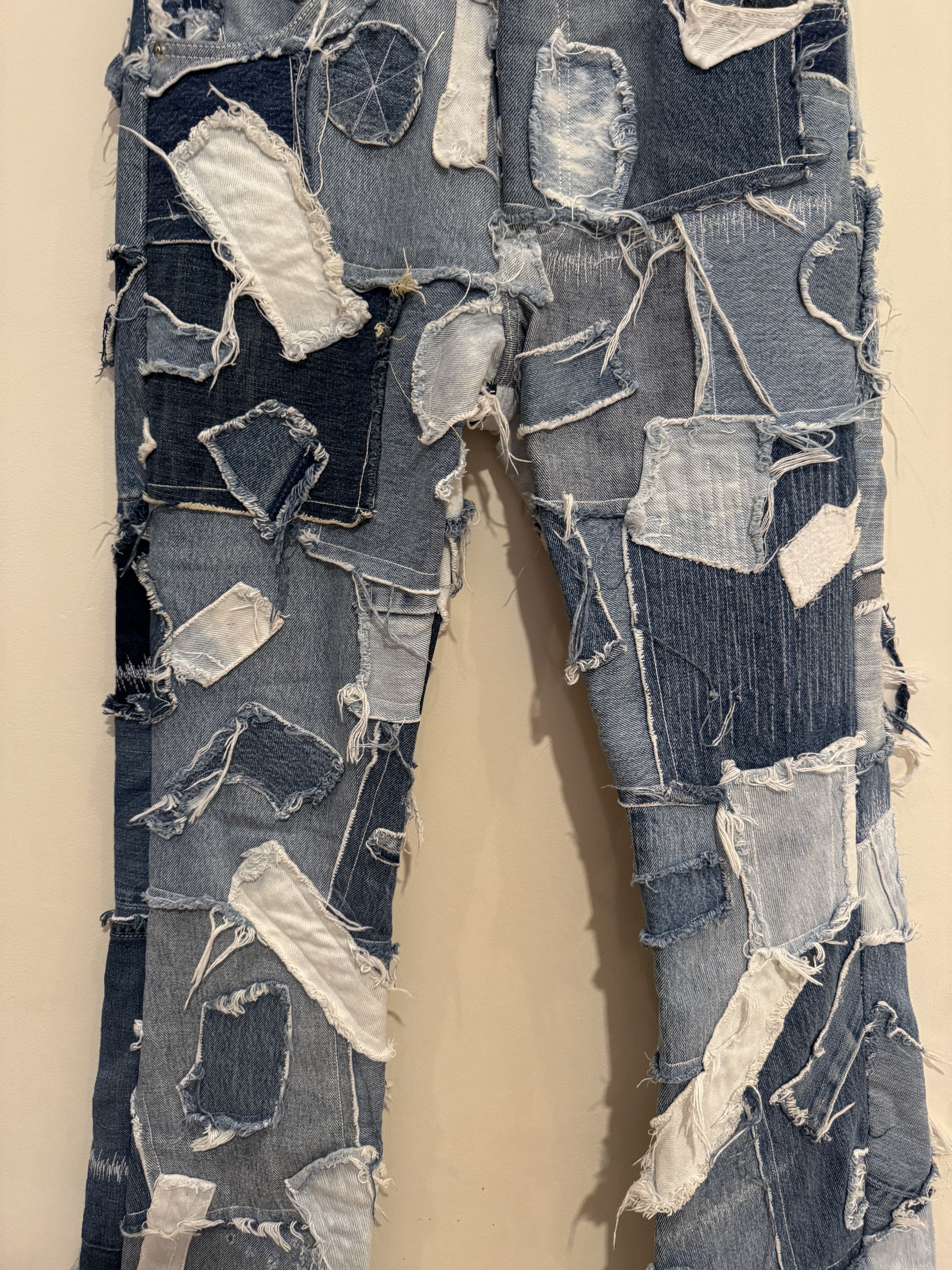 Gallery Dept. Gallery Dept. Logan Recycled Patchwork Blue Denim Jeans 30 Size US 30 / EU 46 - 10 Thumbnail