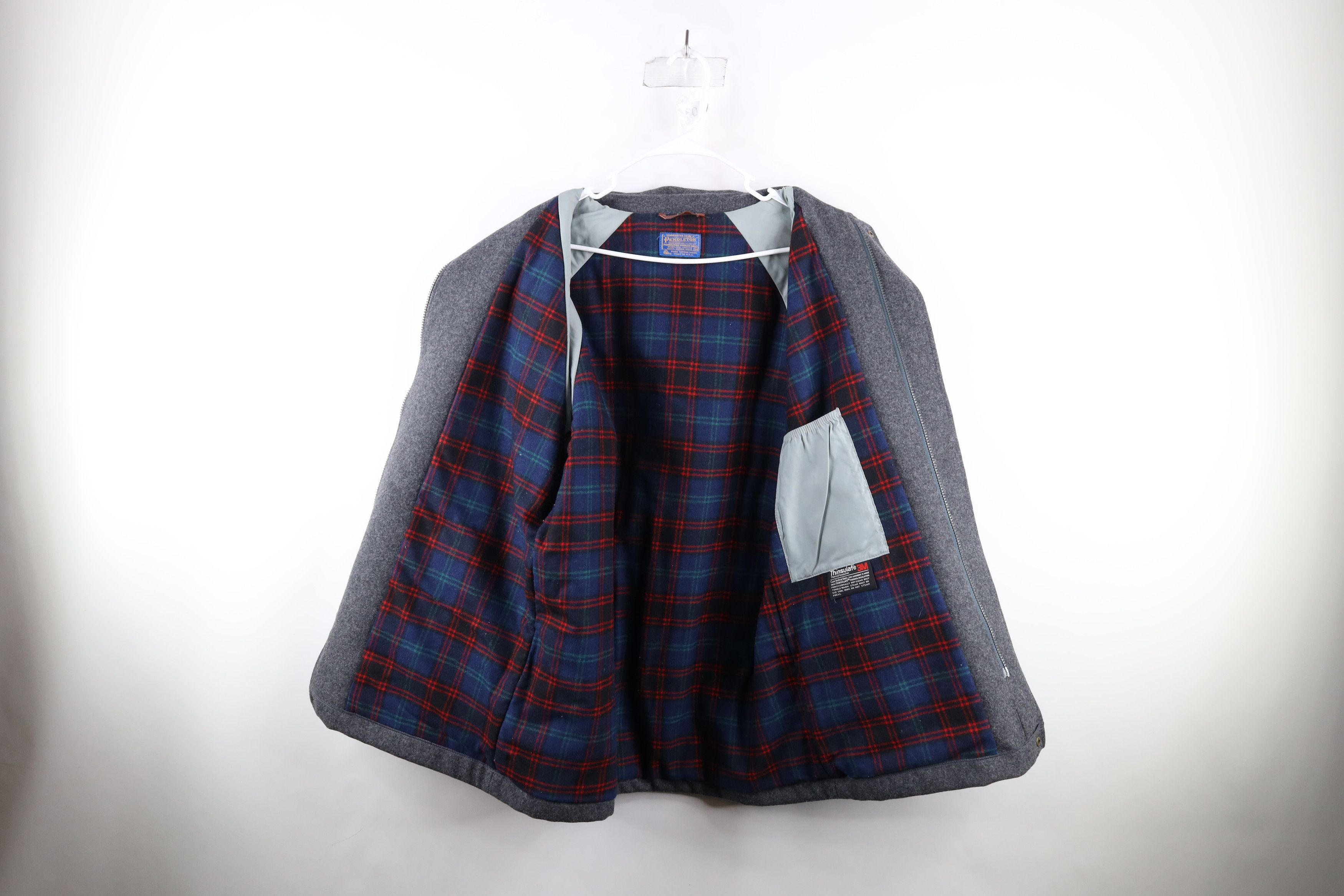 Pendleton × Vintage Vintage 90s Pendleton Wool Full Zip Jacket Heather Gray USA Size US M / EU 48-50 / 2 - 7 Thumbnail