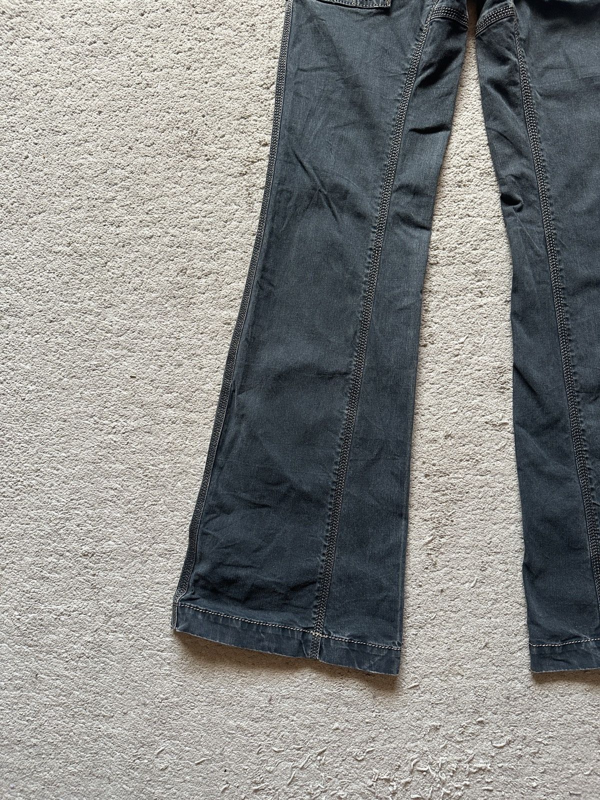 Japanese Brand 2000s Flamingofirm Faded black Flare Pant Size US 29 - 2 Thumbnail