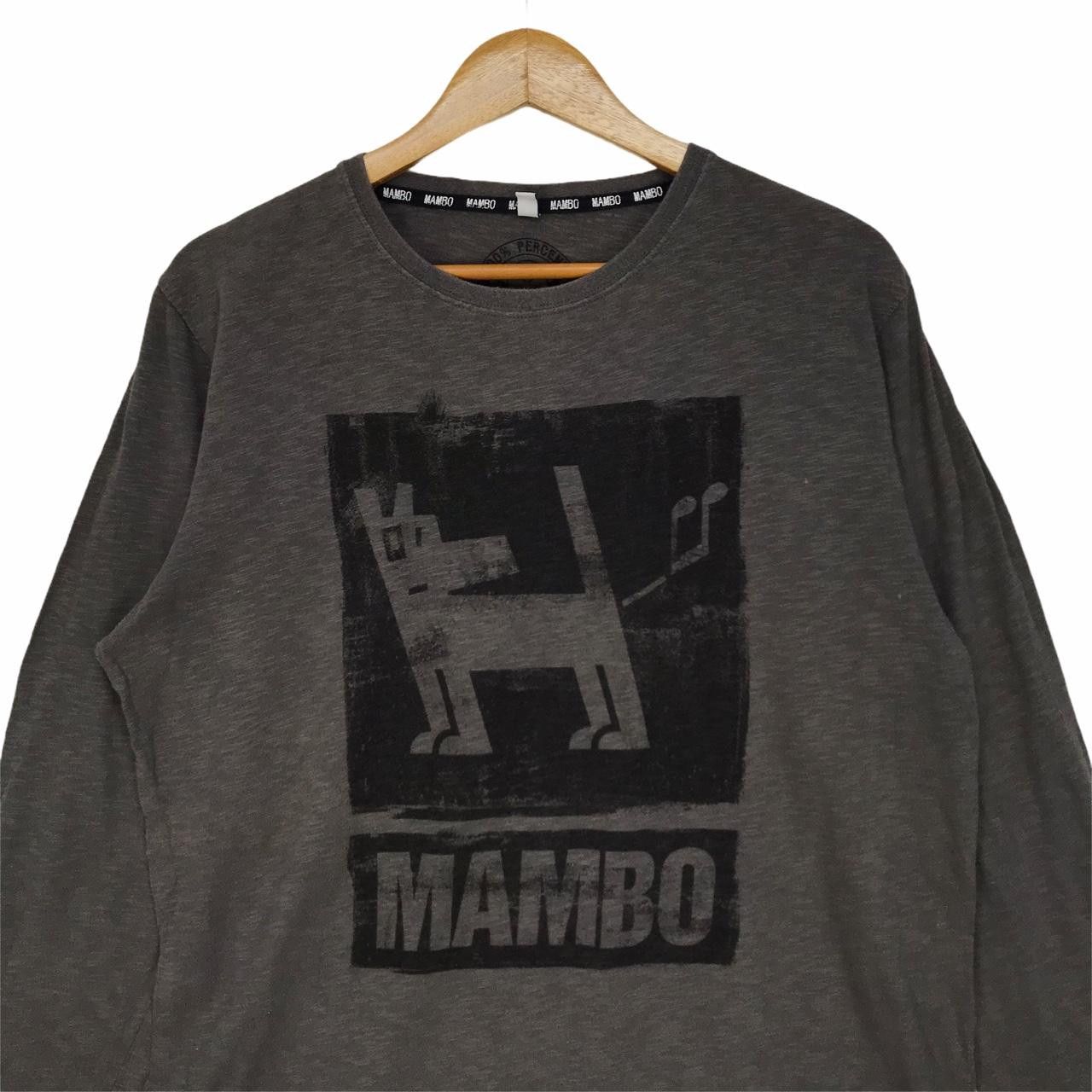 Mambo Vintage MAMBO Big Logo Spell Out Grey Long Sleeve Tee Size US L / EU 52-54 / 3 - 2 Thumbnail