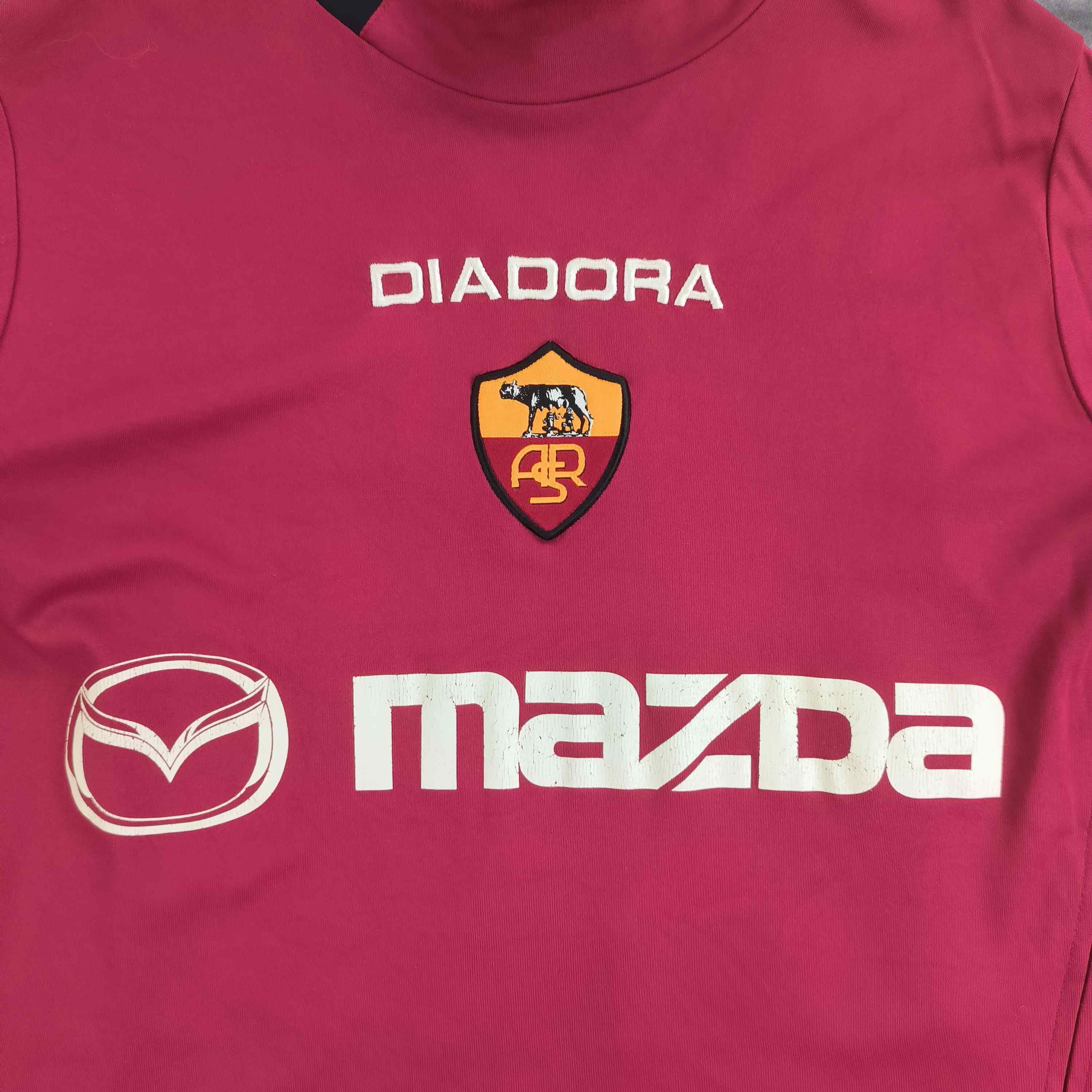 Diadora AS Roma 2003-04 Diadora home John Carew football jersey sz M Size US M / EU 48-50 / 2 - 3 Thumbnail