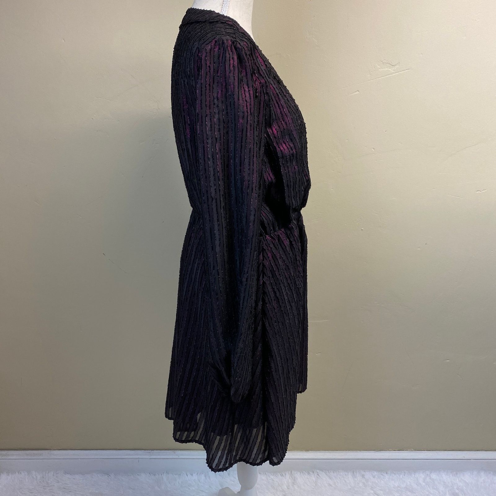 Other Modcloth Time To Shine Metallic Purple Fit And Flare Dress L Size L / US 10 / IT 46 - 3 Thumbnail