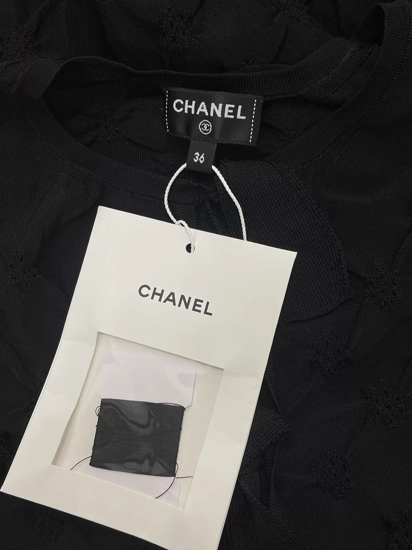 Chanel Chanel Black Bow Crystal Buckle Elastic Elegant Dress 36 Size XS / US 0-2 / IT 36-38 - 4 Thumbnail