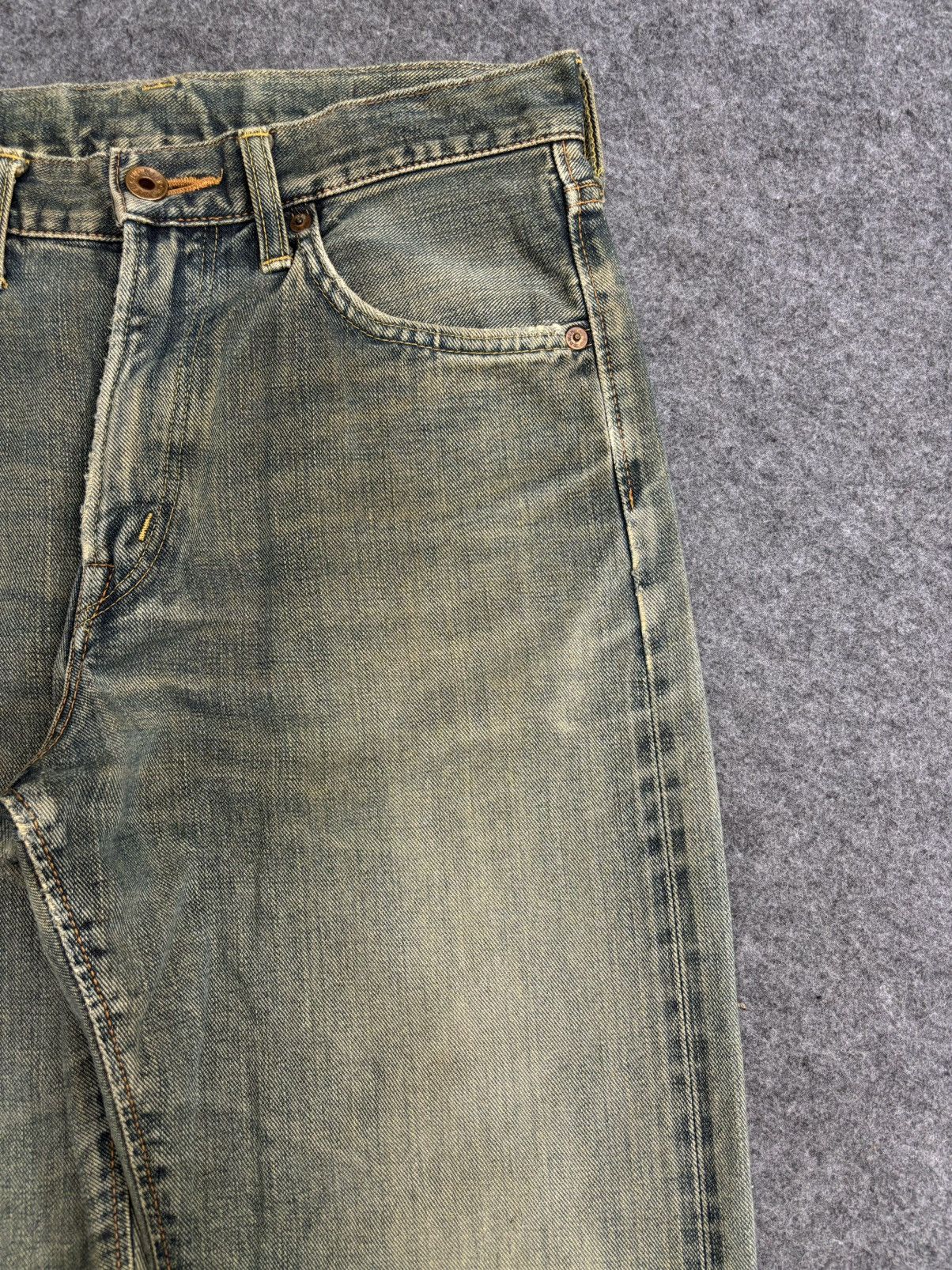 Edwin 💥Rare Selvedge💥Vintage Edwin 505X Yellow Selvedge Denim F578 Size US 29 - 3 Thumbnail